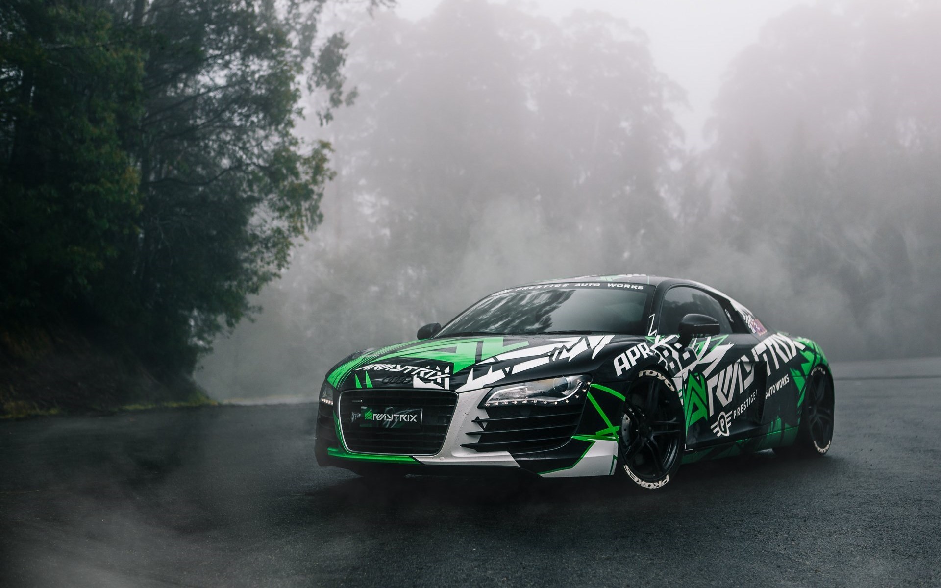 奥迪 R8 超级跑车 车身涂鸦