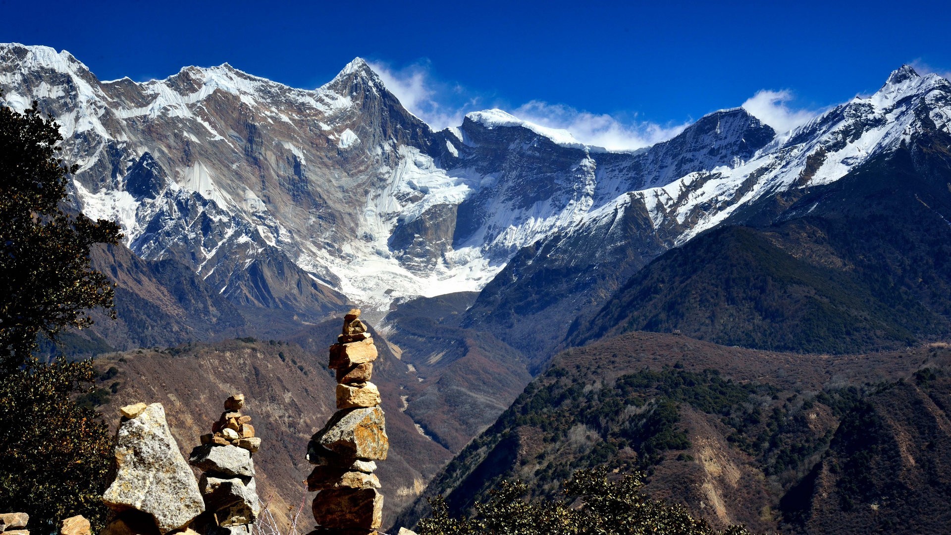 风景 雪山 高山 蓝天