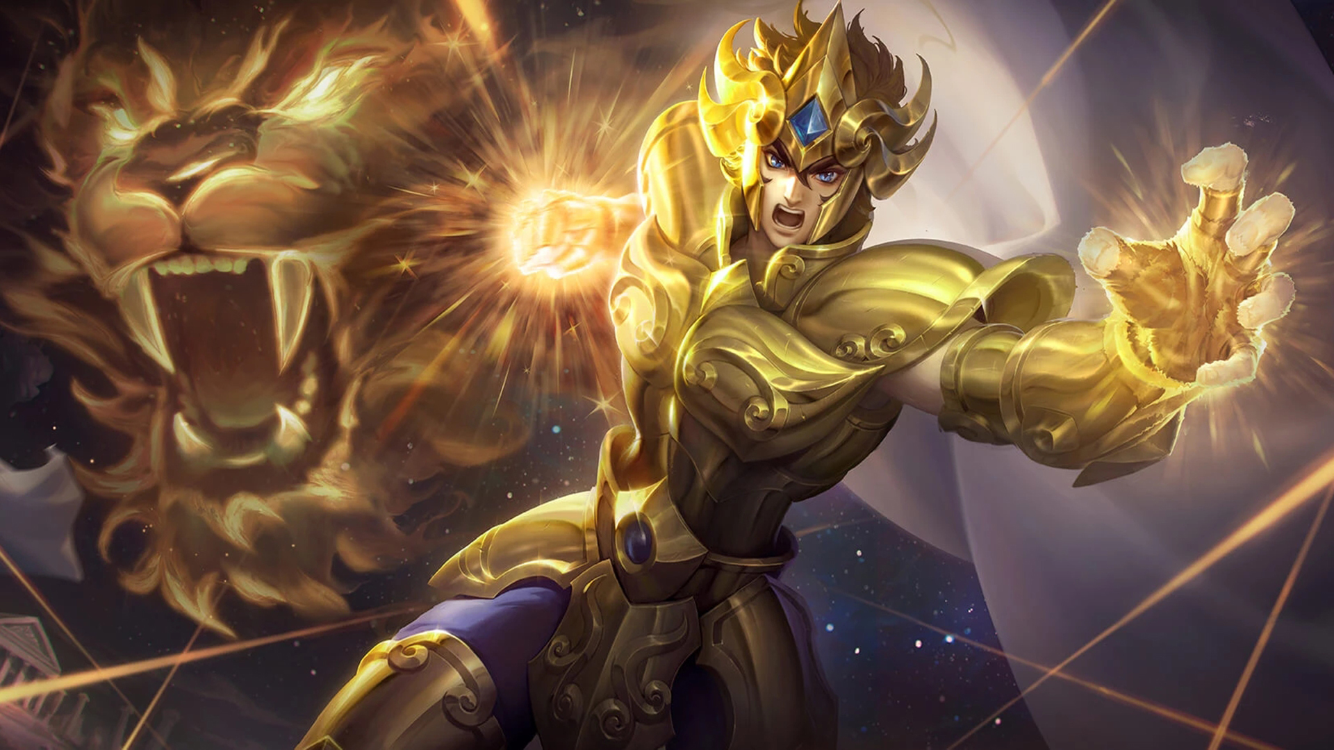 游戏壁纸 王者荣耀  达摩 黄金狮子