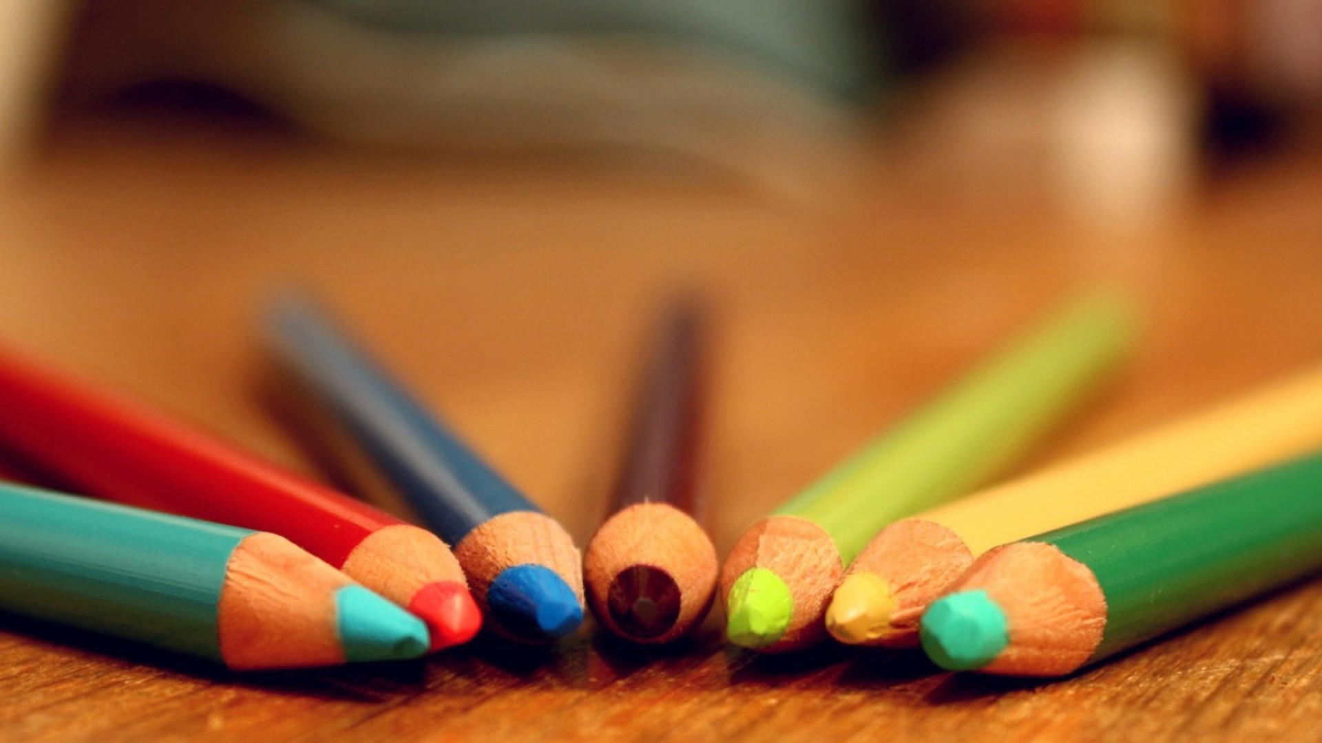 小清新 画笔 七彩画笔 宽屏