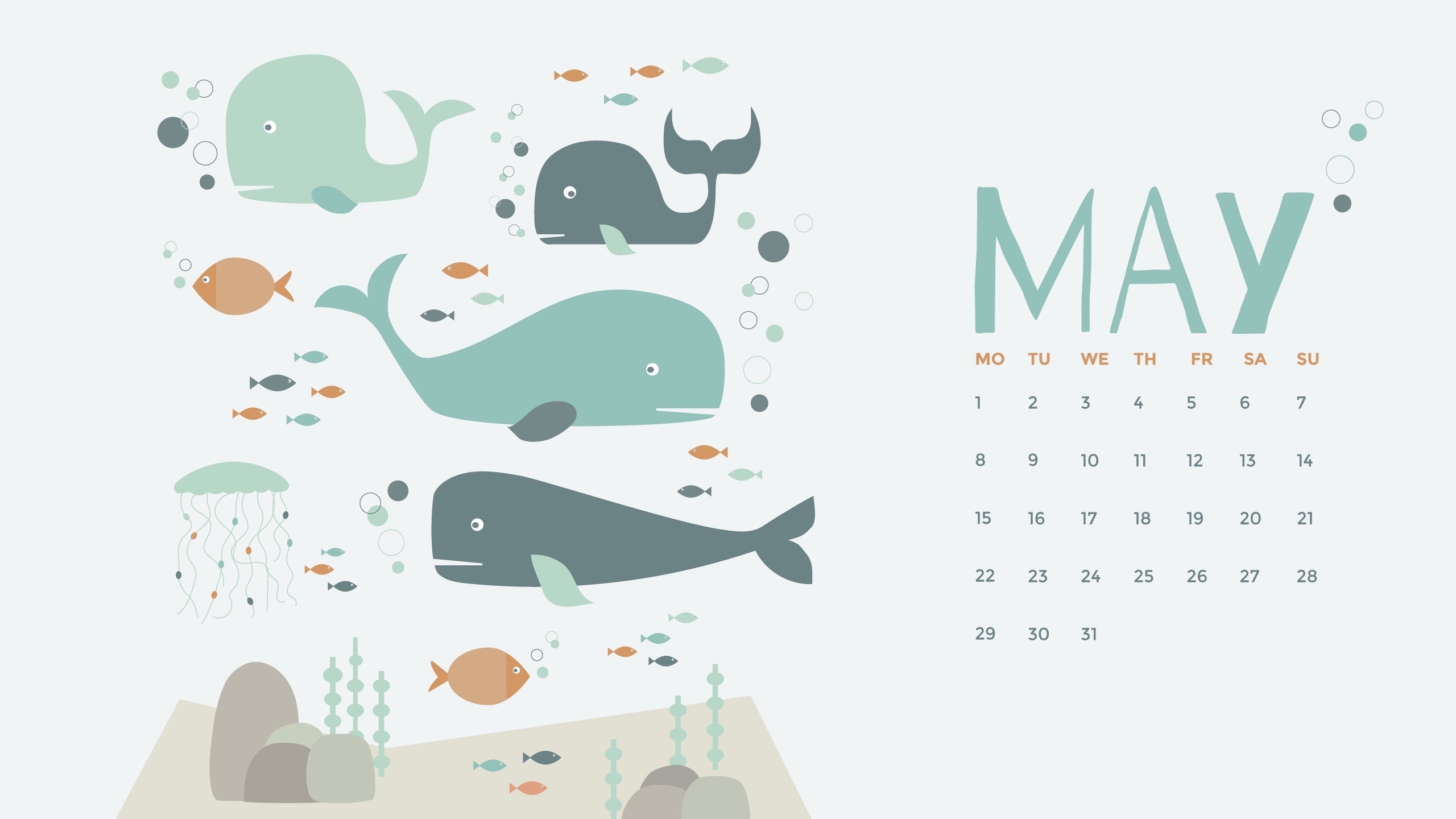 2017年5月 手绘 鲸鱼