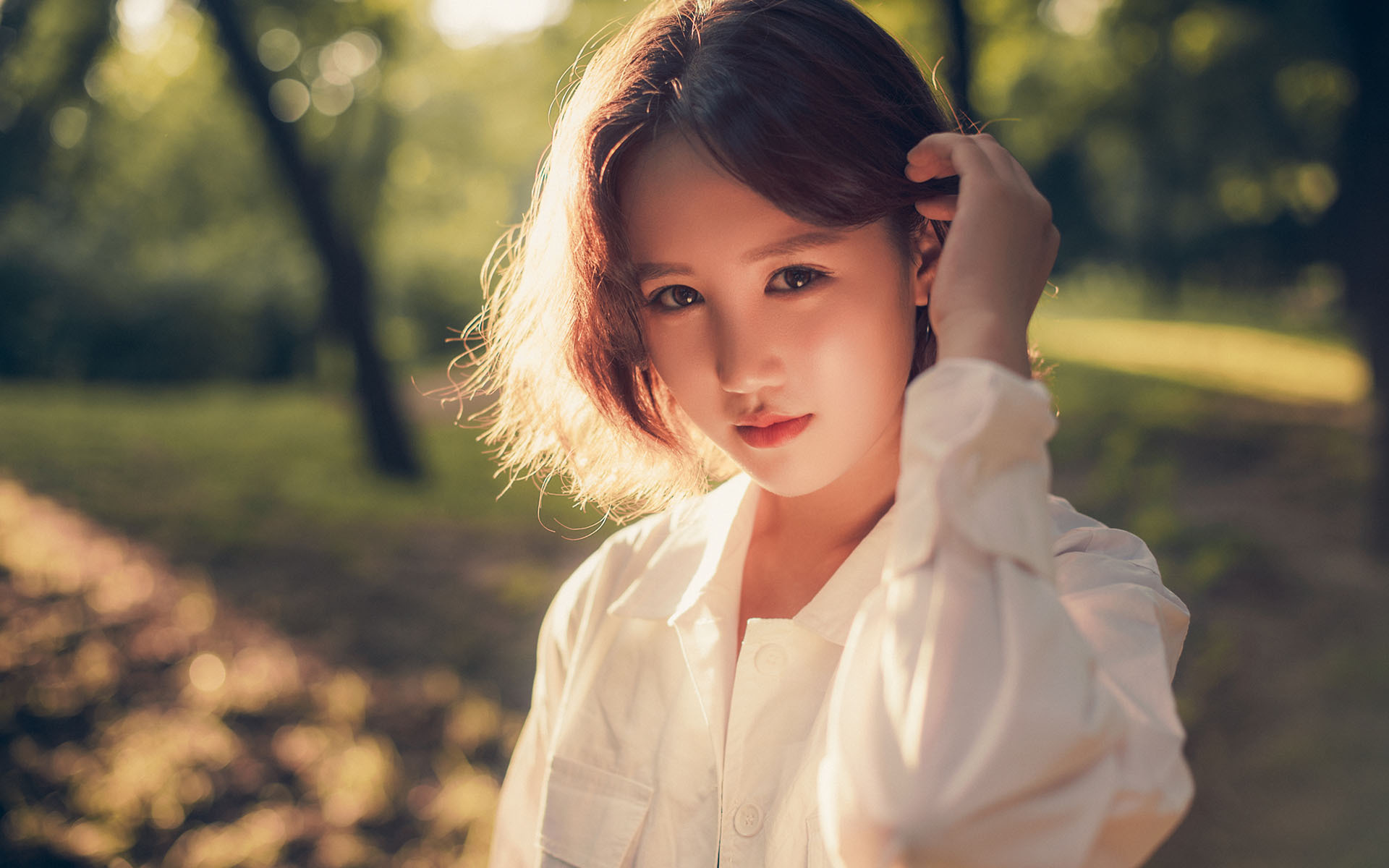 清纯 户外 阳光 美女