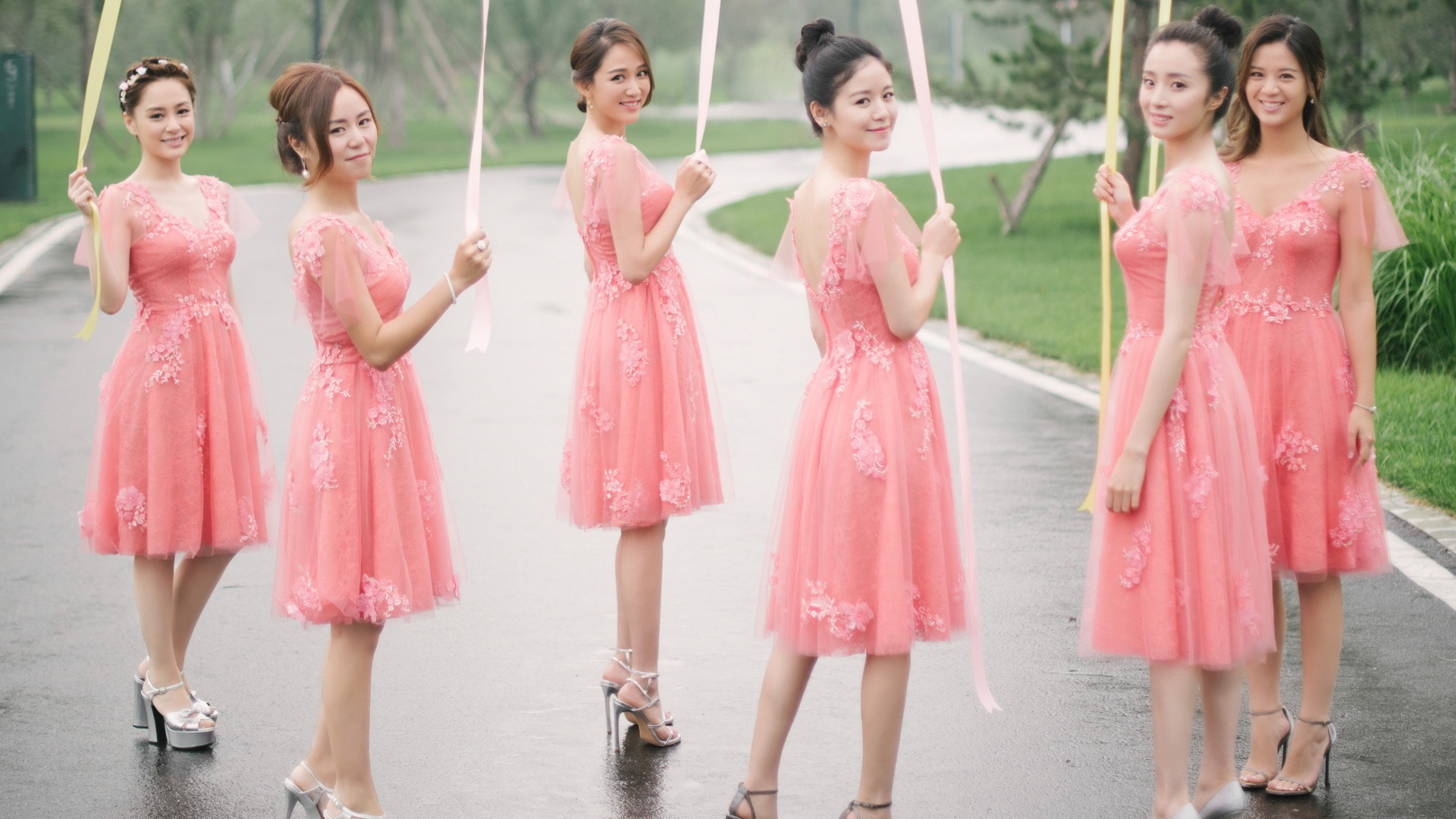 陈妍希伴娘团 伴娘