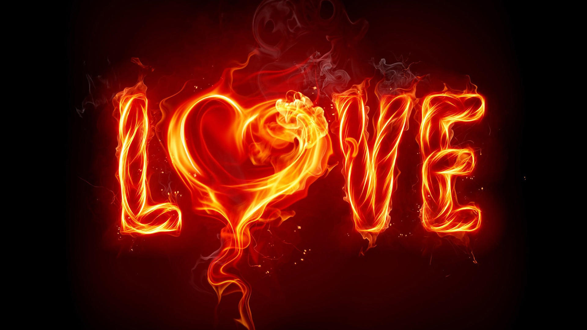 文字 酷炫 love 火焰