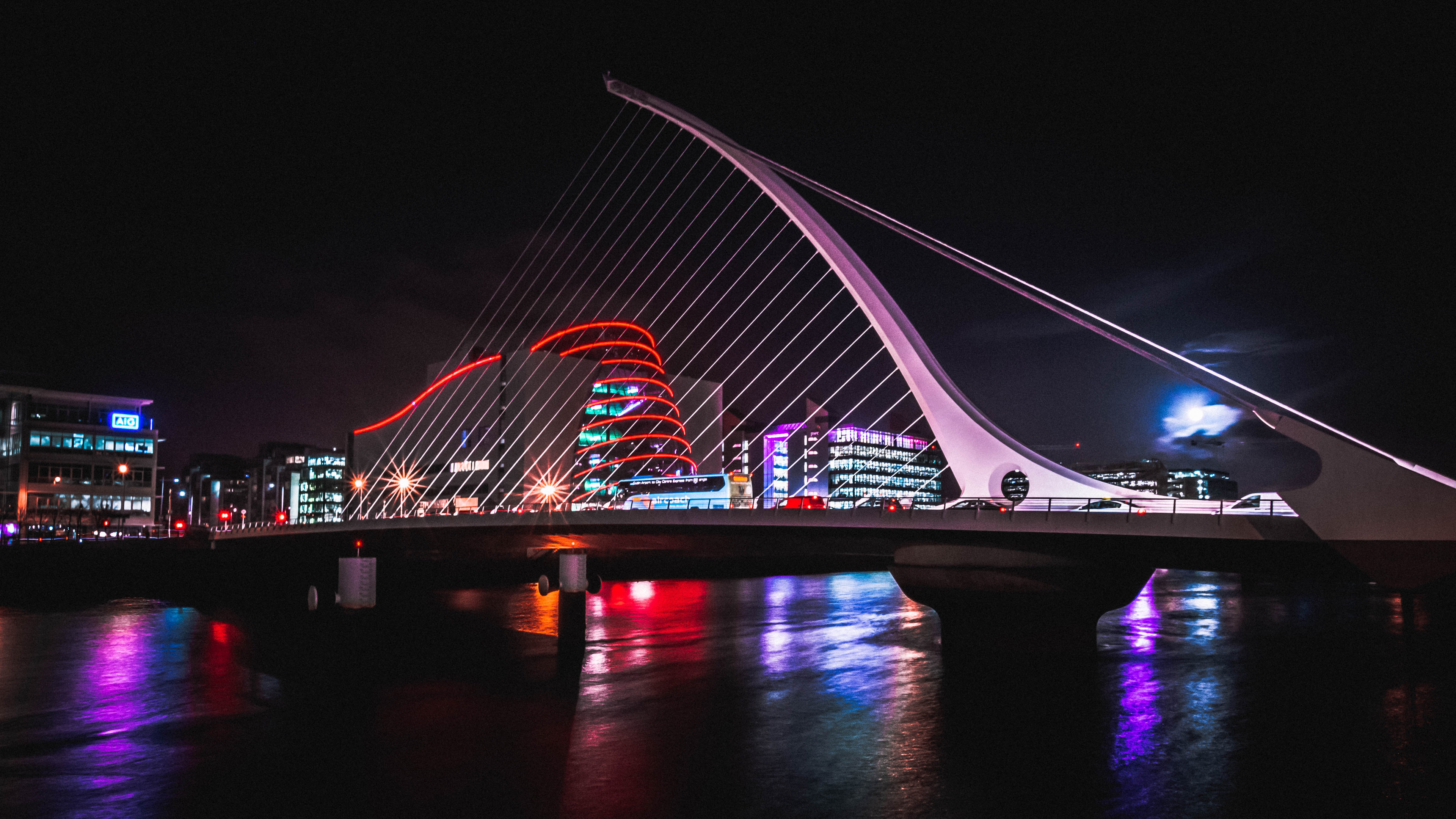 4K 风景 城市夜景 桥梁