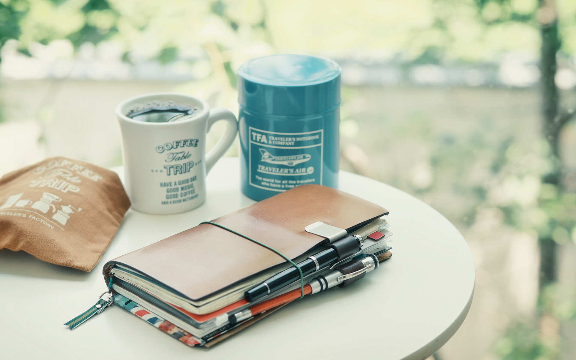 小清新 静物写真 笔记本 咖啡