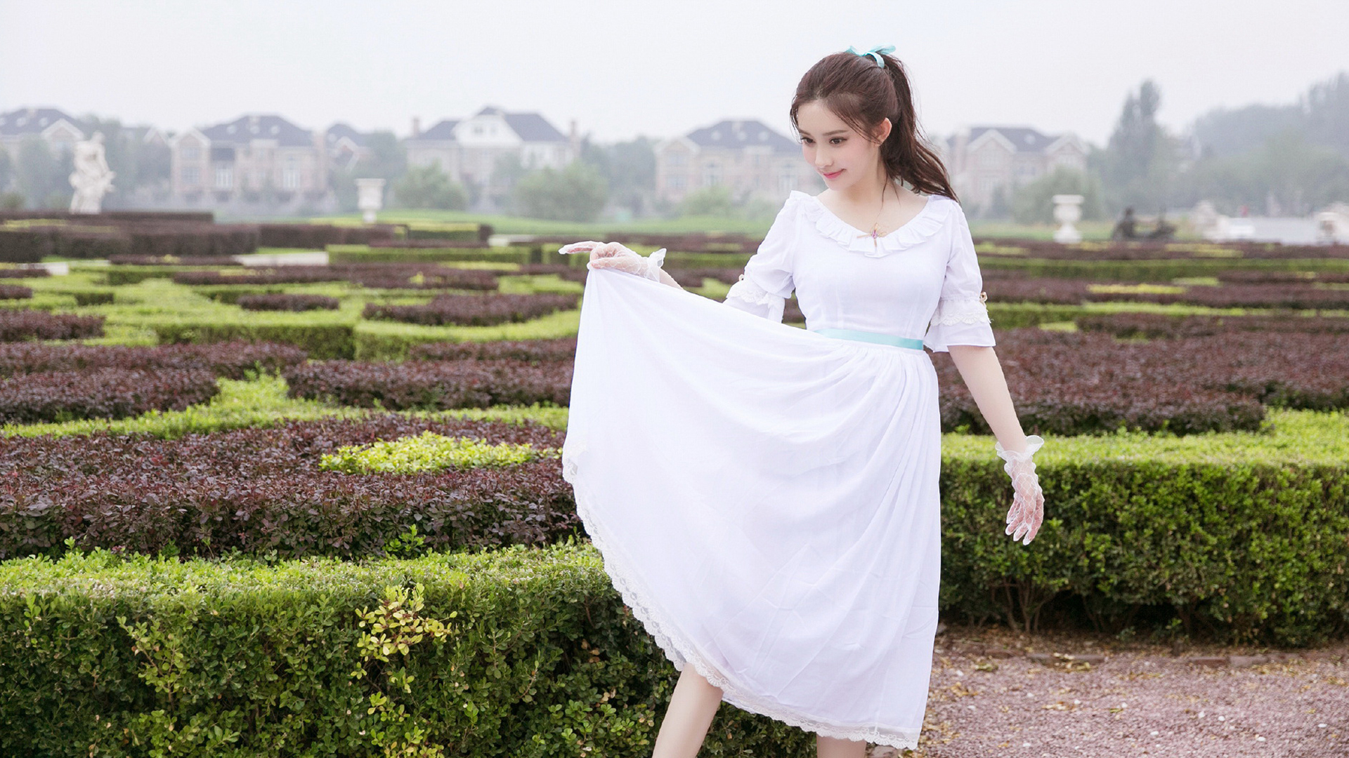 美女 白裙 清纯