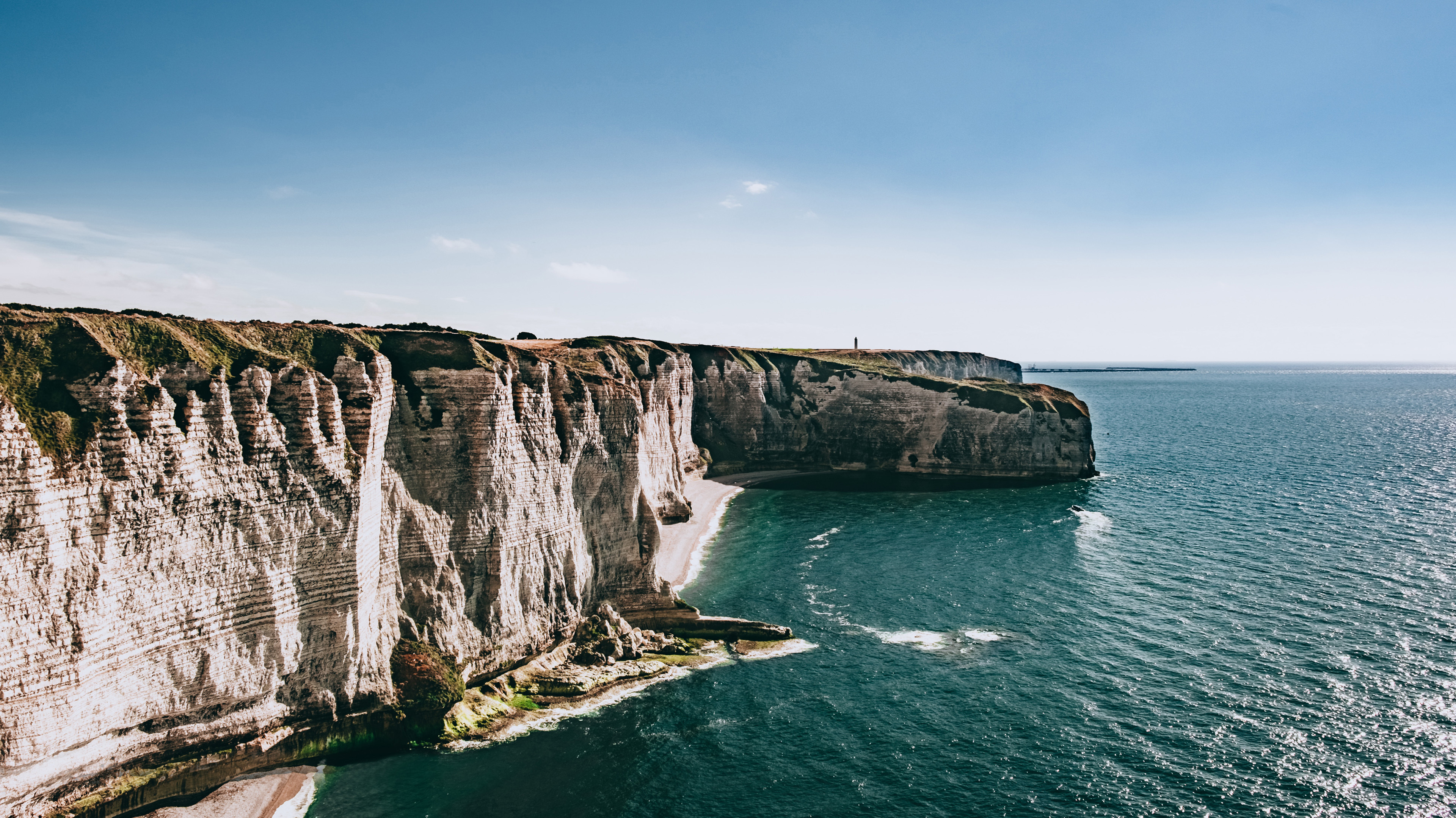 4K 风景 海岸线 悬崖 海浪