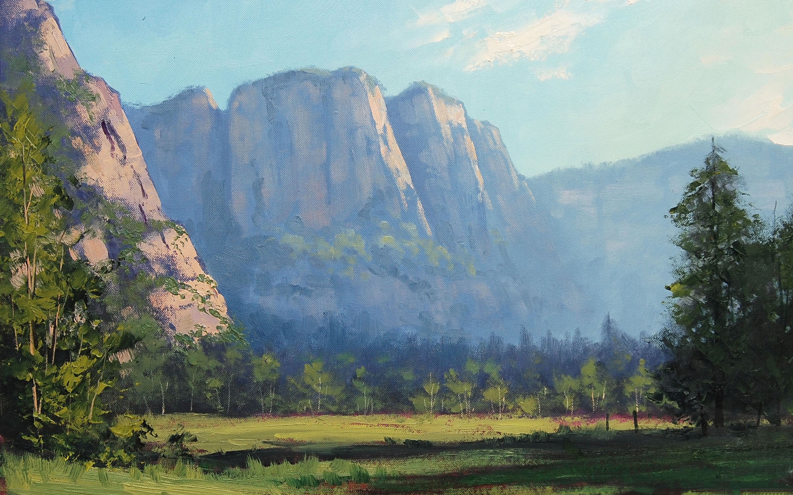 插画 油画 风景