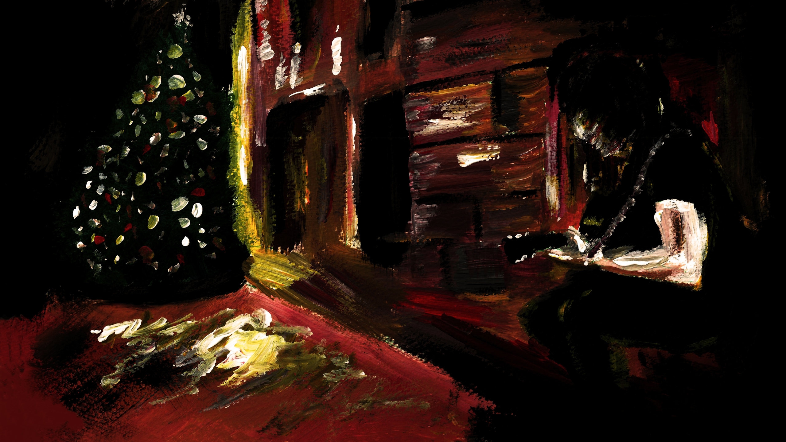 手绘 油画 意境