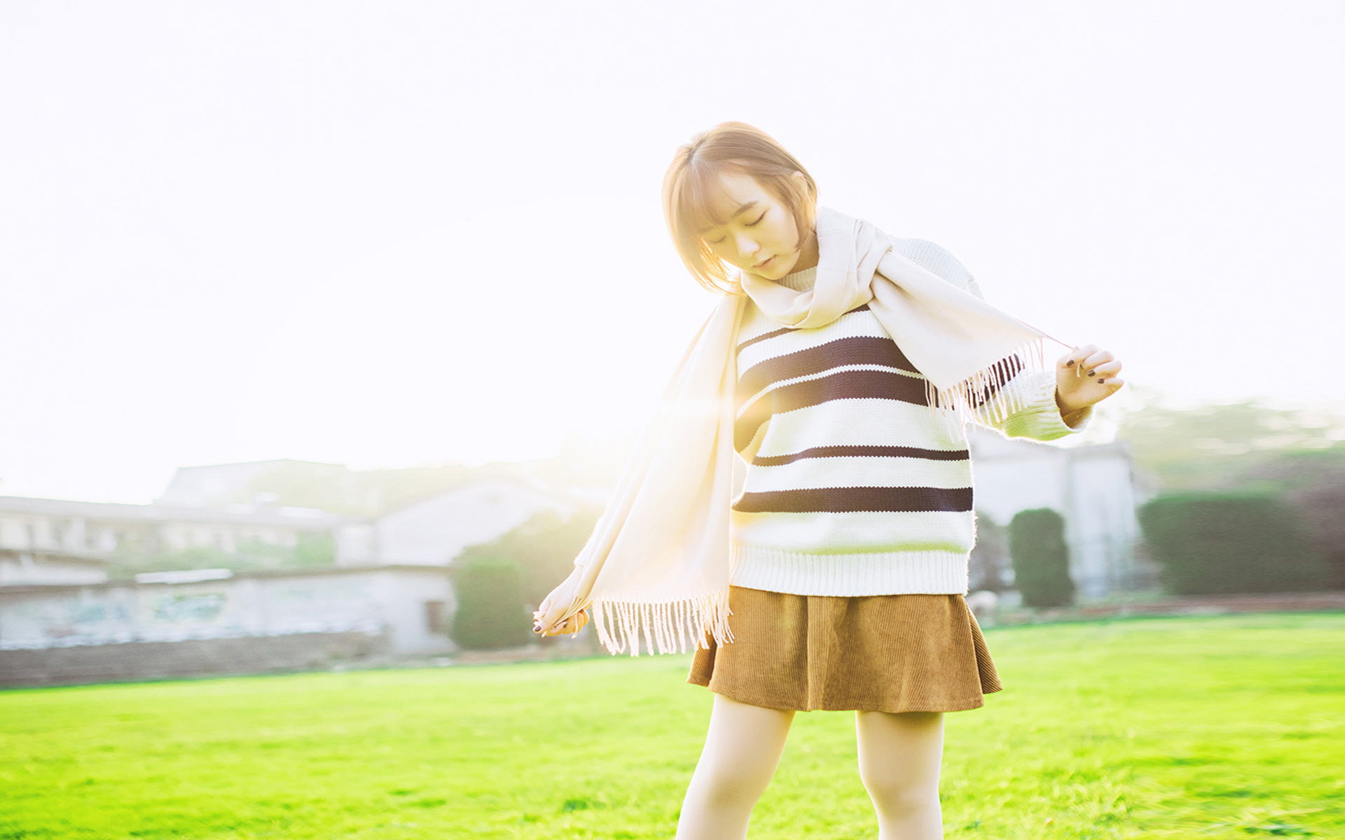 清纯 文艺 阳光 冬日 唯美 短发 治愈