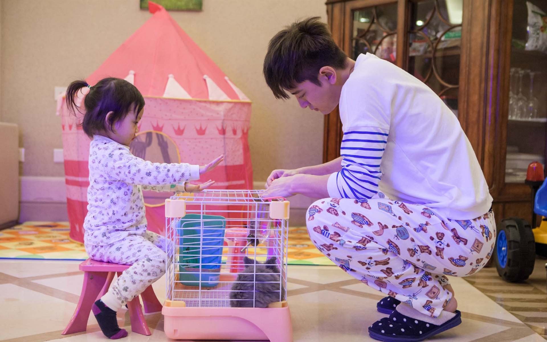 甜馨 贾乃亮 爸爸回来了 搞怪 逗趣 萌娃