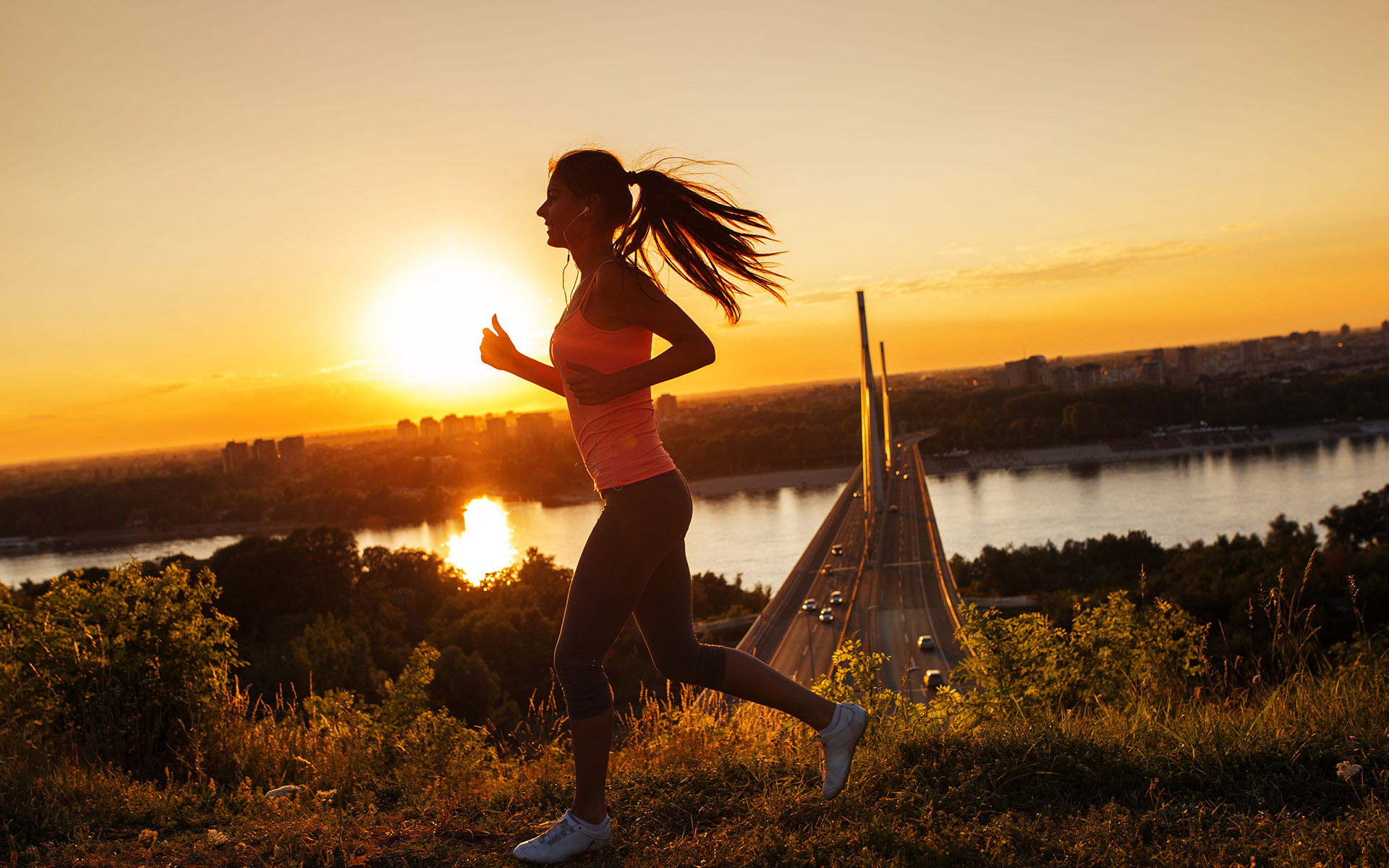 运动 跑步 黄昏