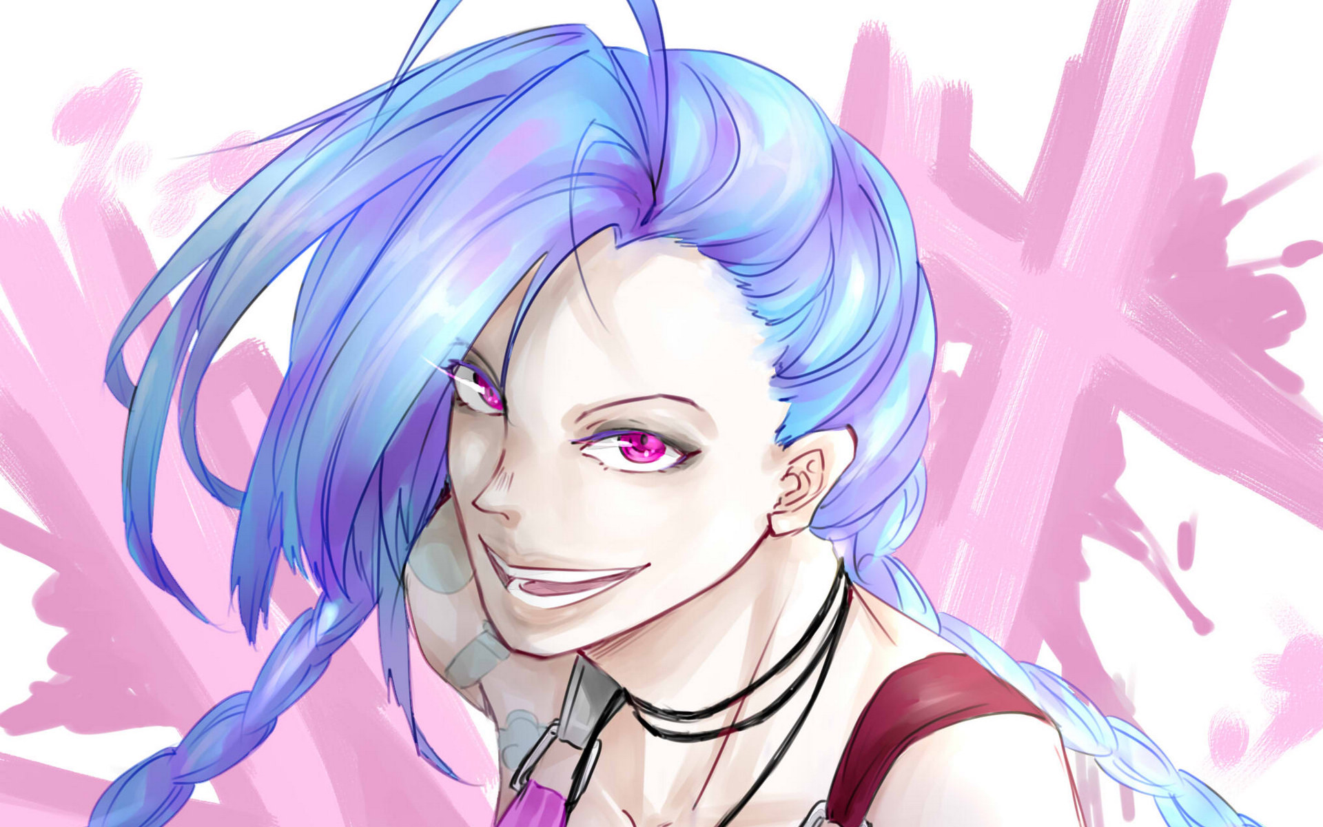 英雄联盟 lol 金克斯 手绘