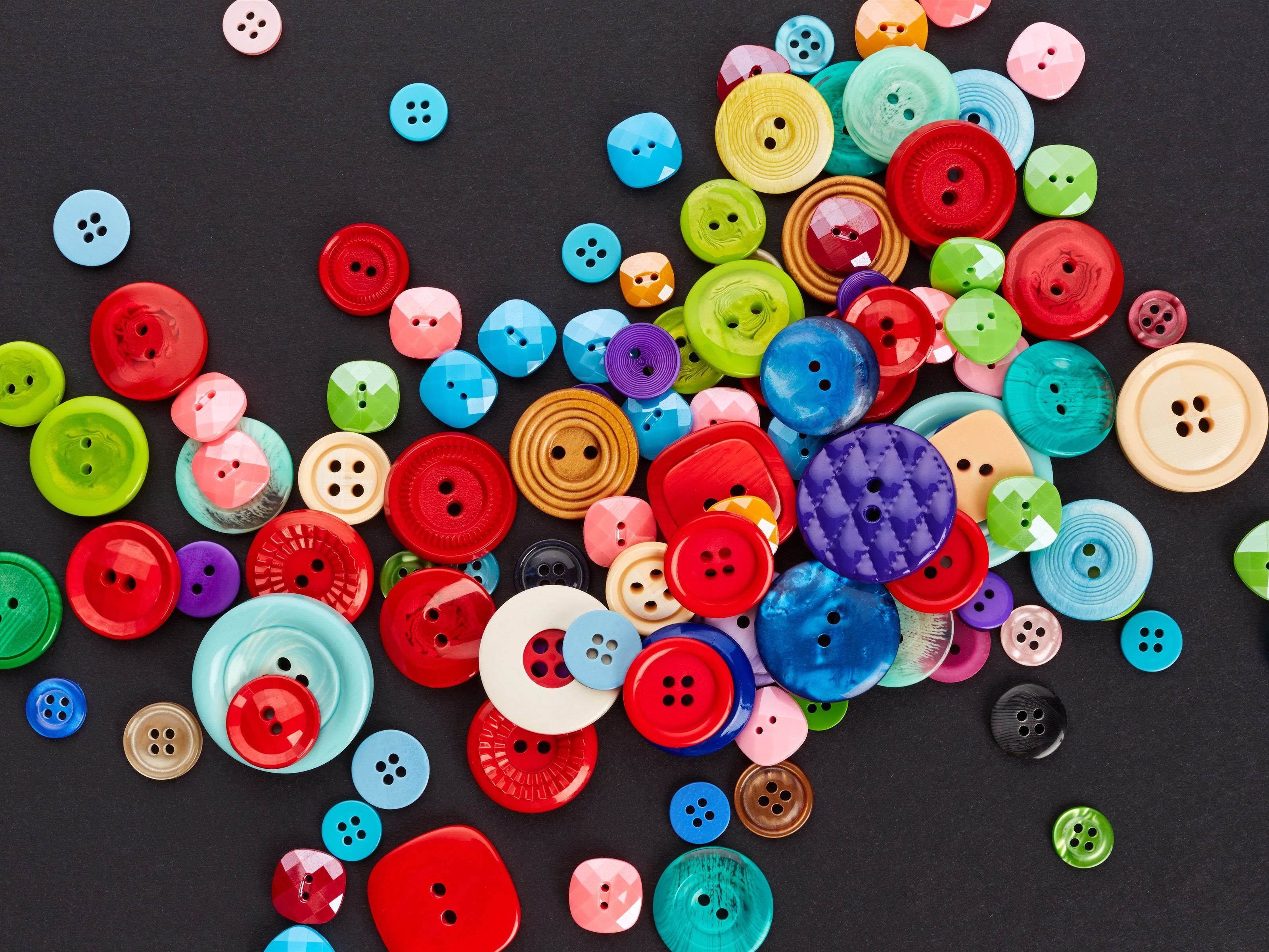 彩色 视觉 纽扣