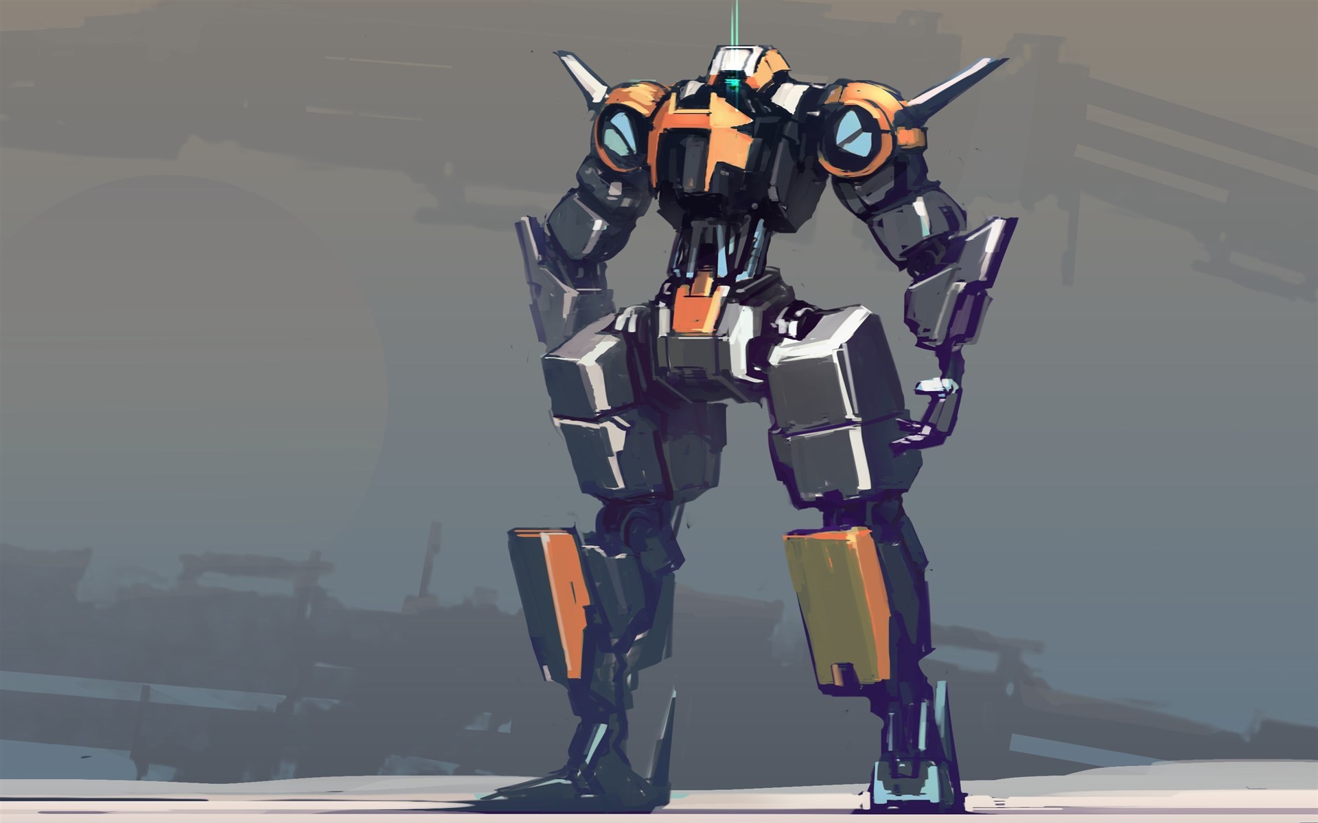 炫酷时尚 手绘 机器人