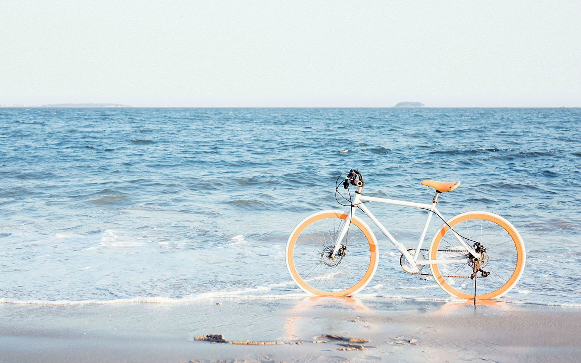 小清新 海边 静物 自行车