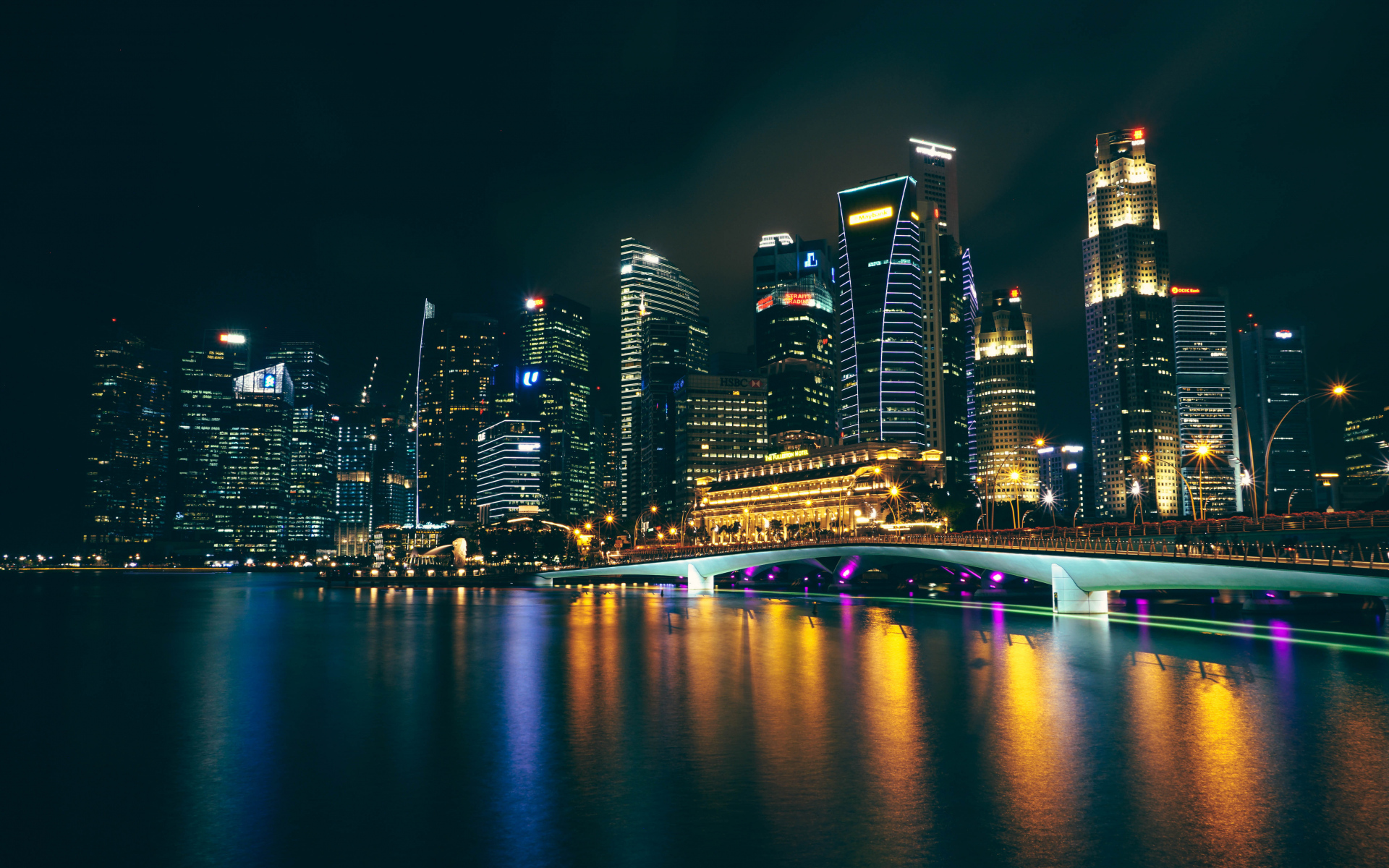 风景 城市夜景 灯光 建筑