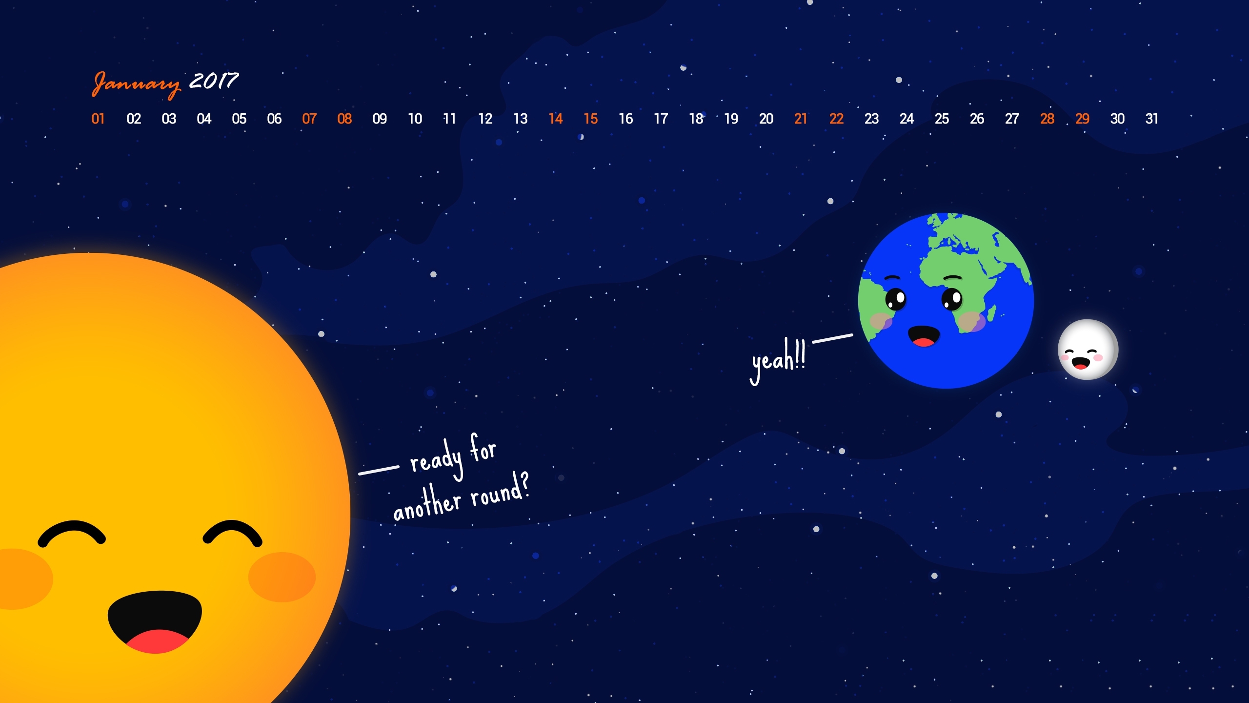 2017年1月 地球 卡通