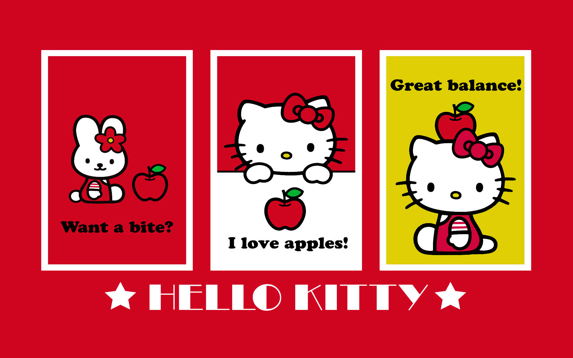 Hello Kitty 可爱 卡通 宽屏