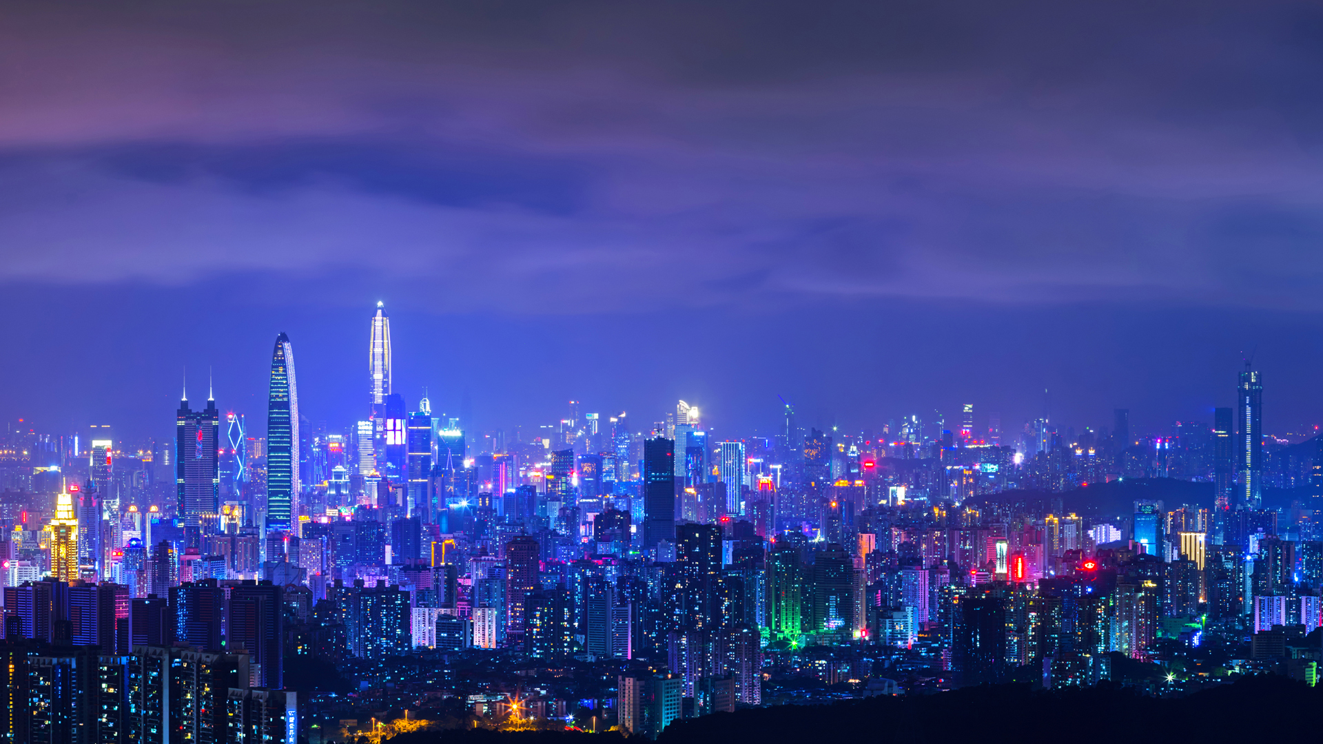 城市夜景  深圳夜景  建筑  繁华