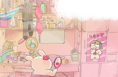 动漫 开学 手绘 卡通 米兔 儿童桌面专用