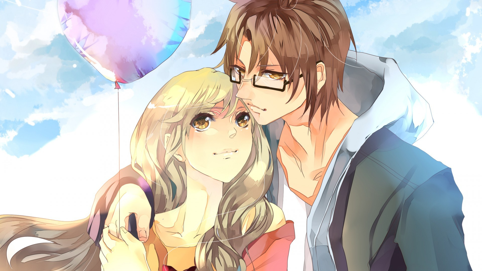 爱情 浪漫手绘 情侣 幸福