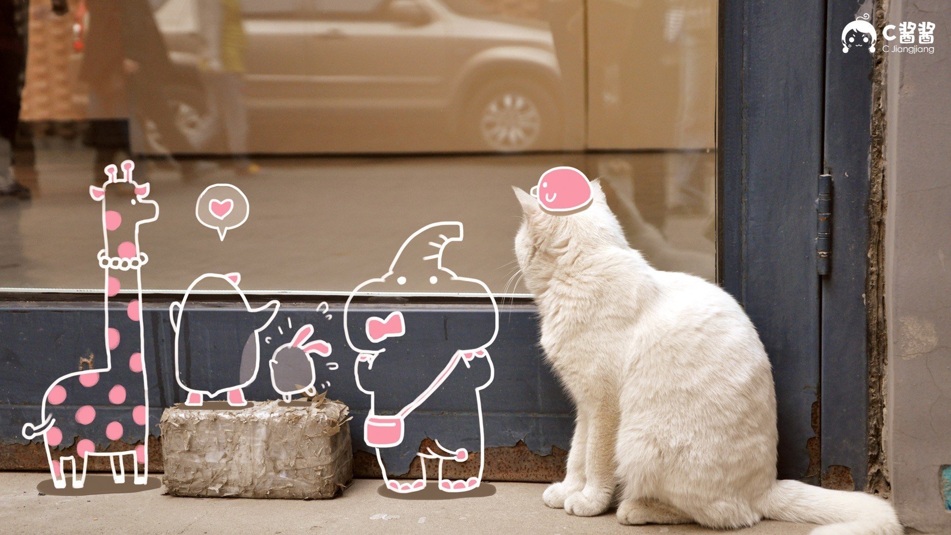 萌宠 动物 喵星人 猫咪 猫 手绘 恶搞 可爱 萌物 儿童桌面专用