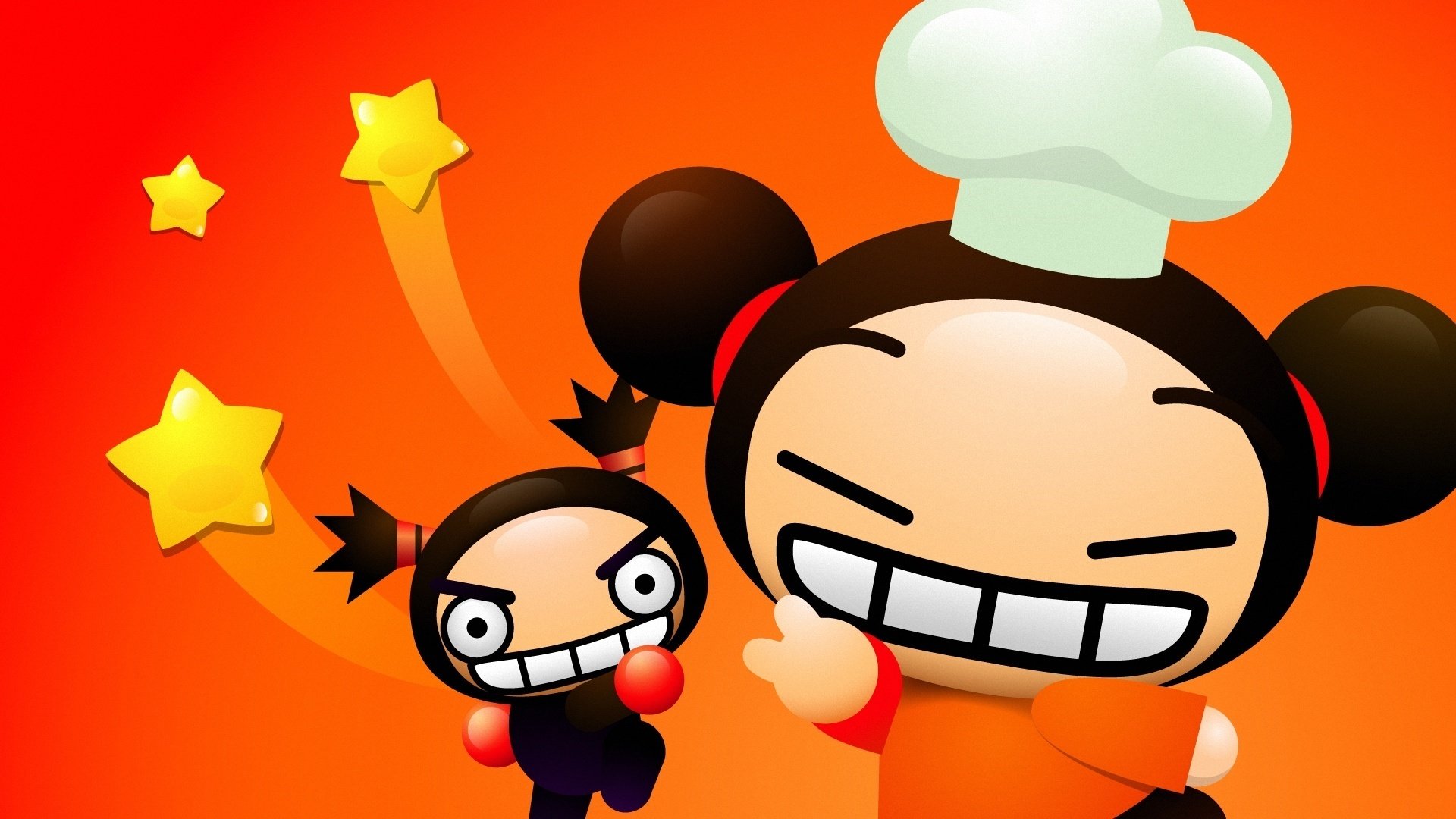 动漫 卡通 pucca 中国娃娃 可爱 儿童桌面专用