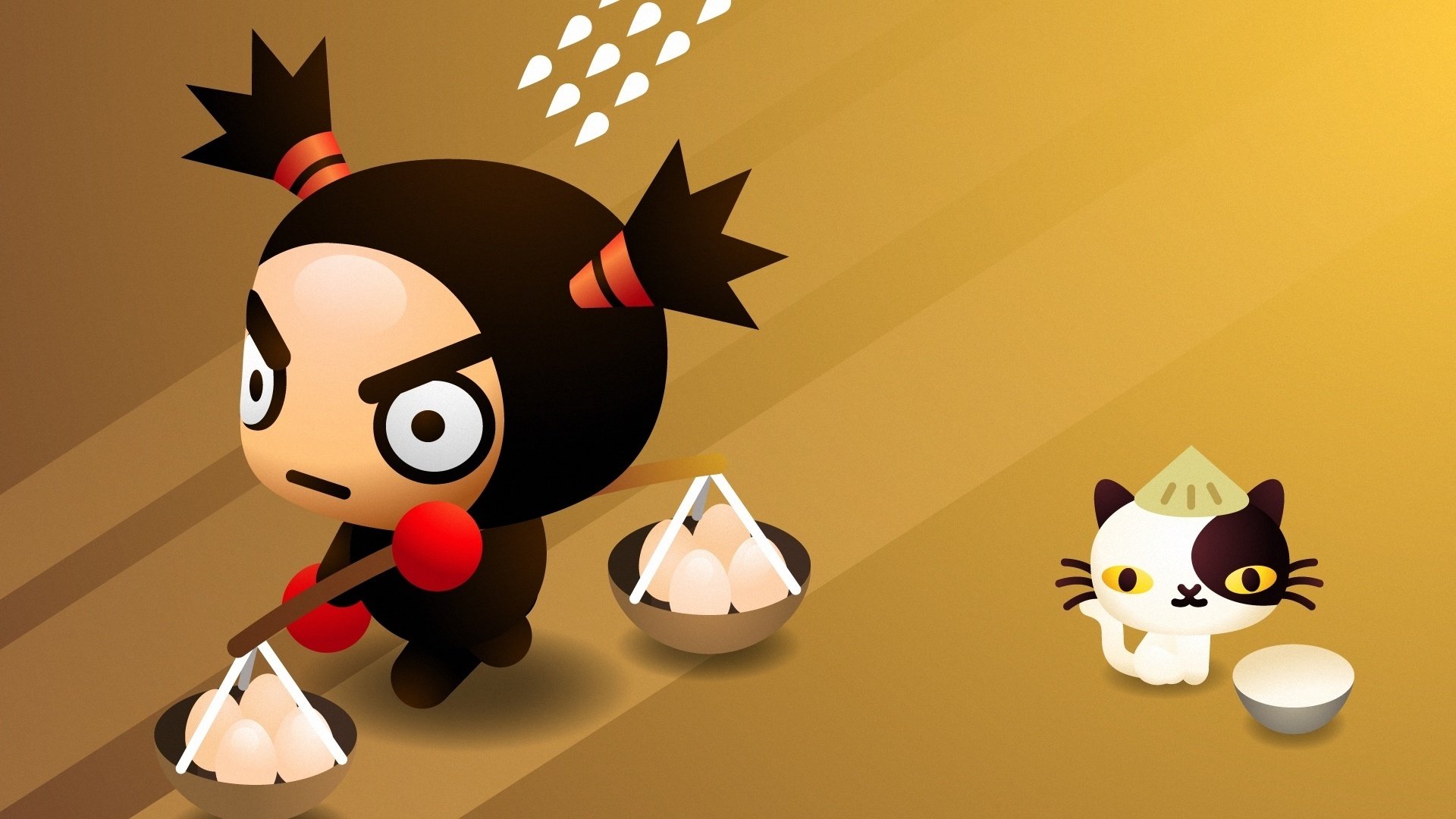 动漫 卡通 pucca 中国娃娃 可爱 儿童桌面专用