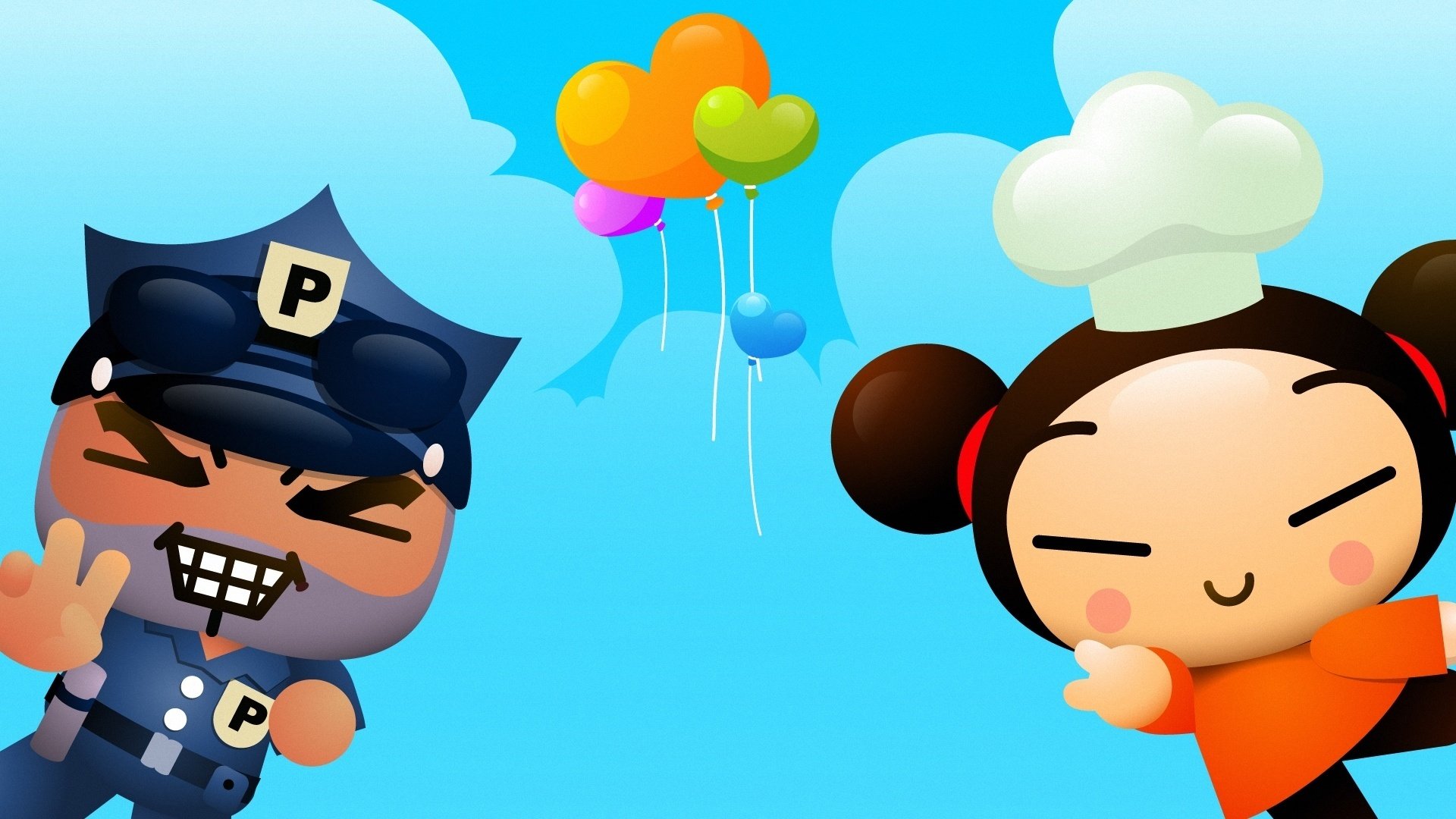 动漫 卡通 pucca 中国娃娃 可爱 儿童桌面专用