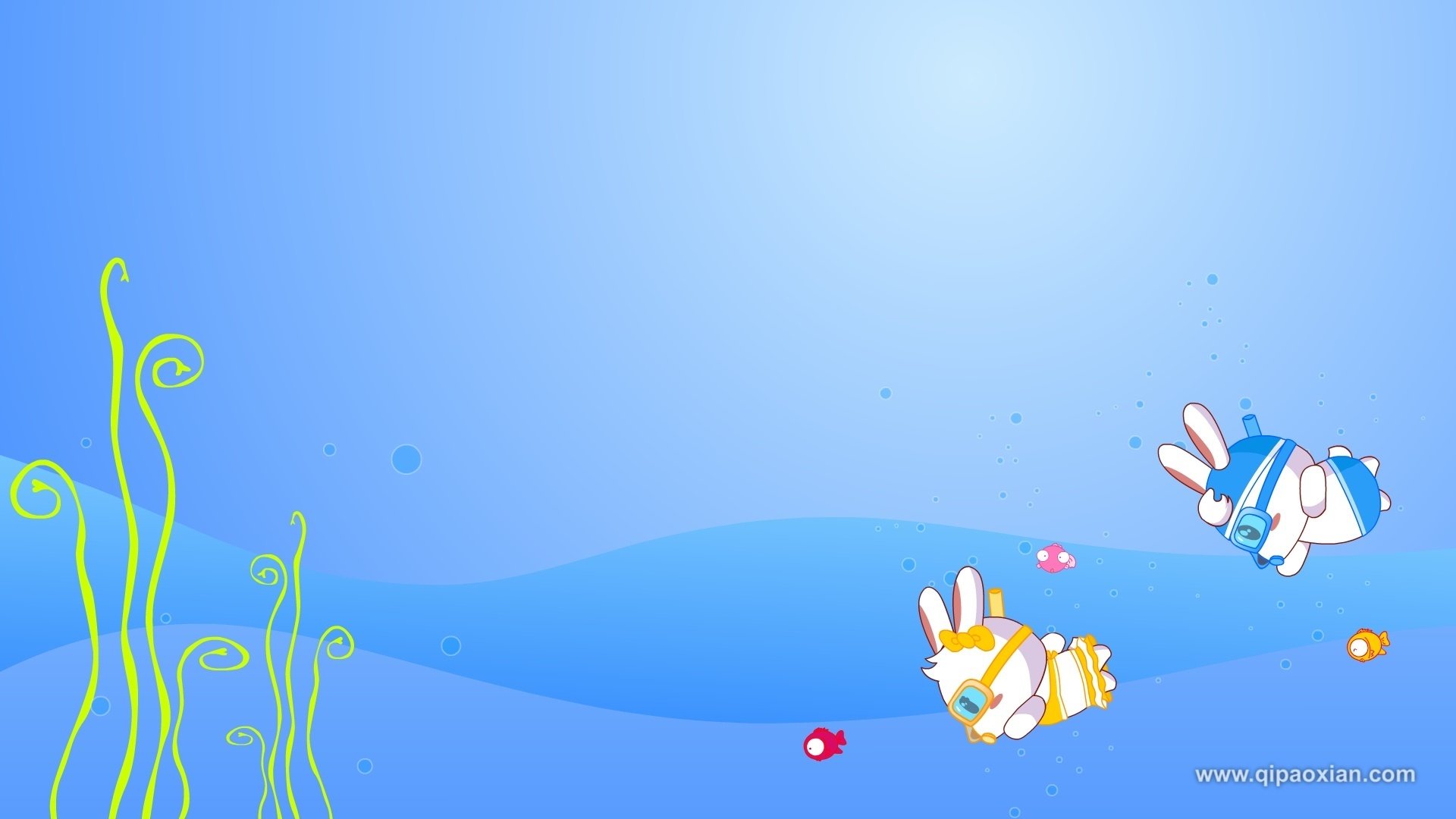 动漫 卡通 图小贝 起跑线 小兔子 儿童桌面专用