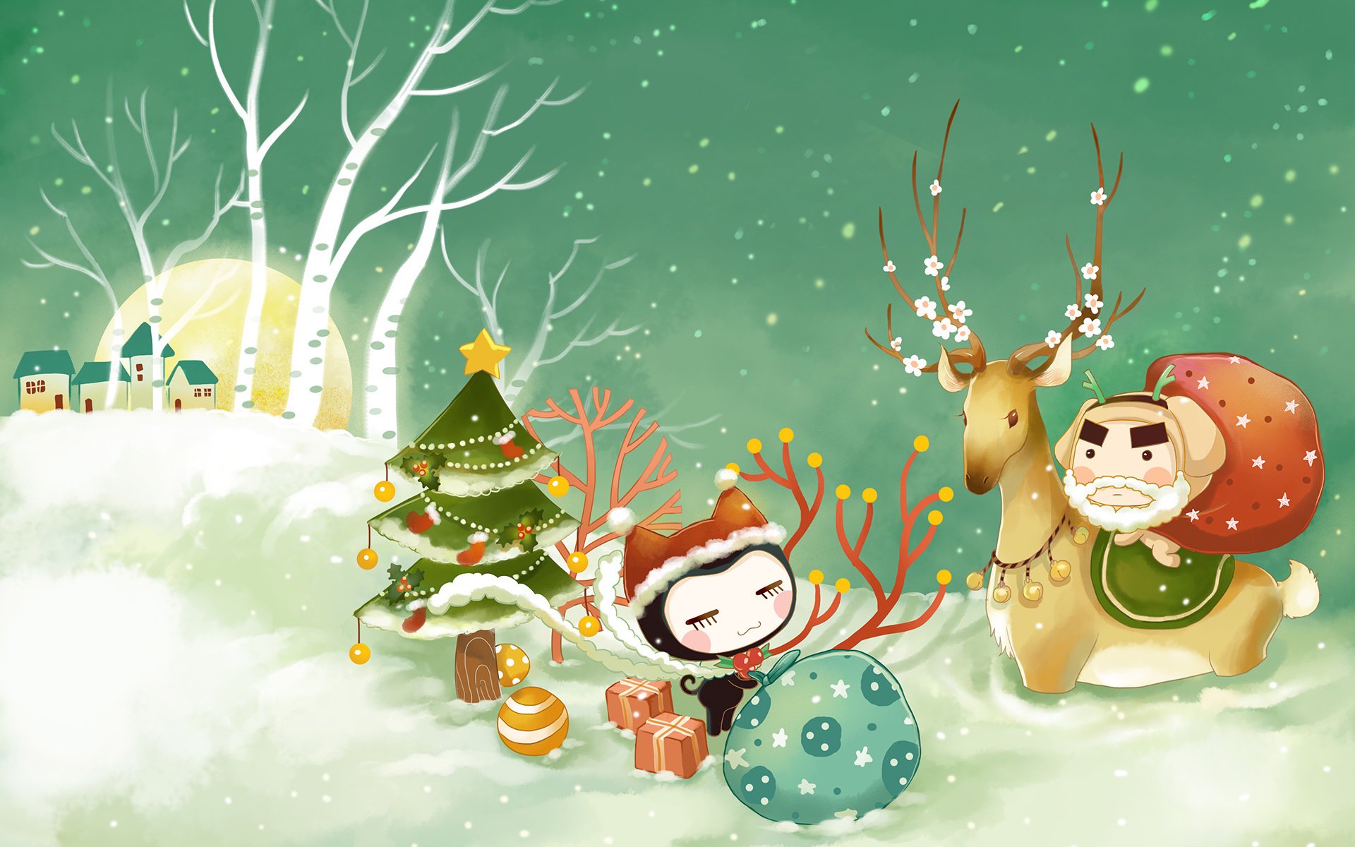 动漫 卡通 小左小右 可爱 公仔 儿童桌面专用