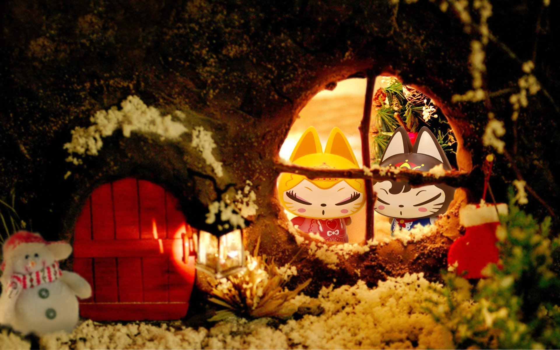 动漫 可爱 动画 手绘 圣诞节 拽猫 儿童桌面专用