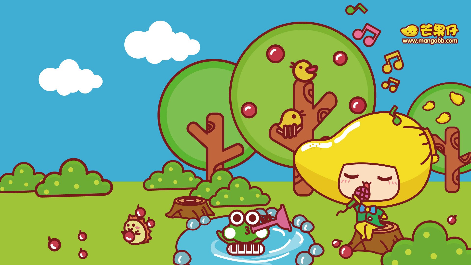 动漫 卡通 手绘  可爱 萌 芒果仔