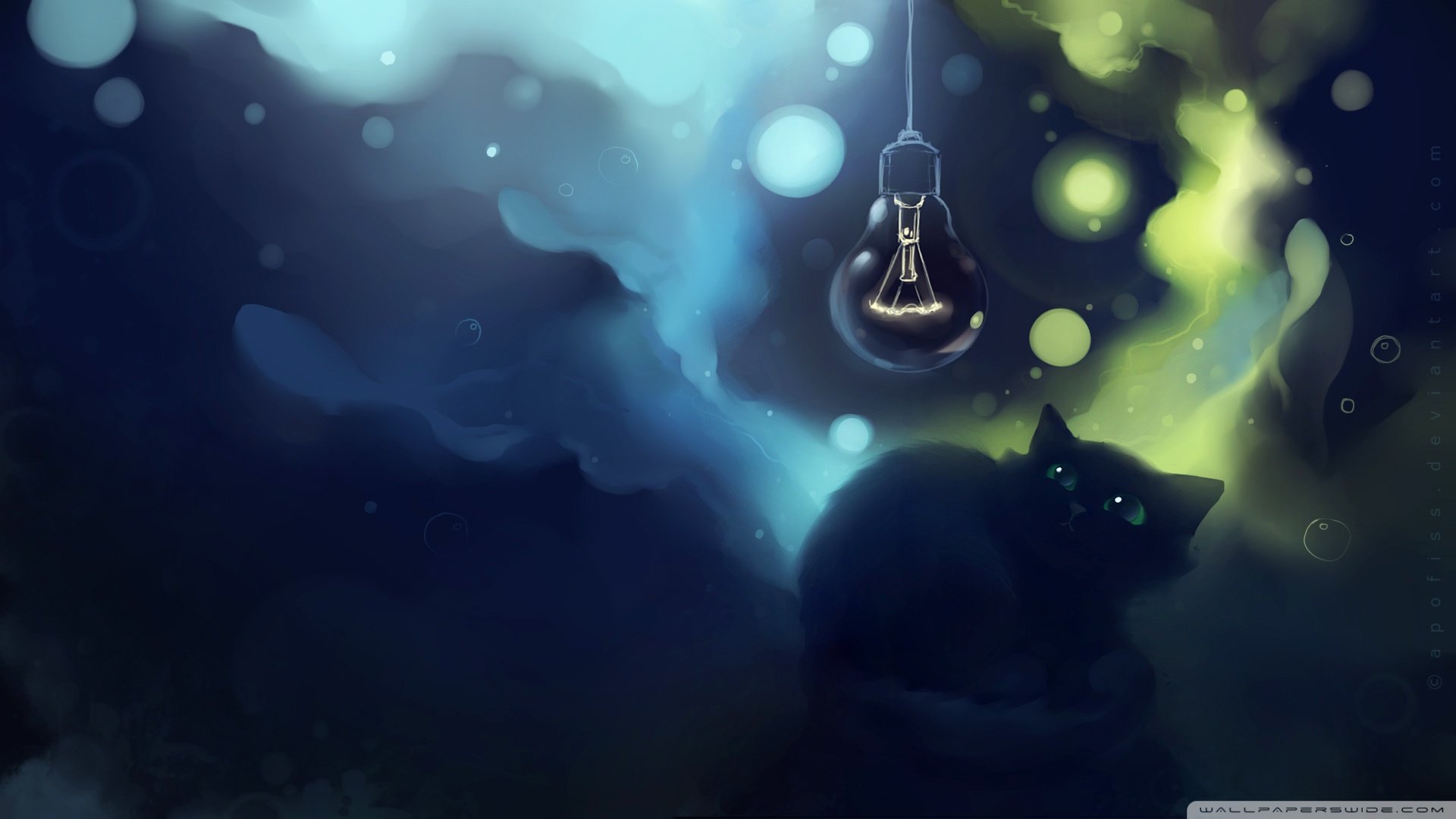 炫酷 特效 视觉艺术 设计 水彩 趣味猫