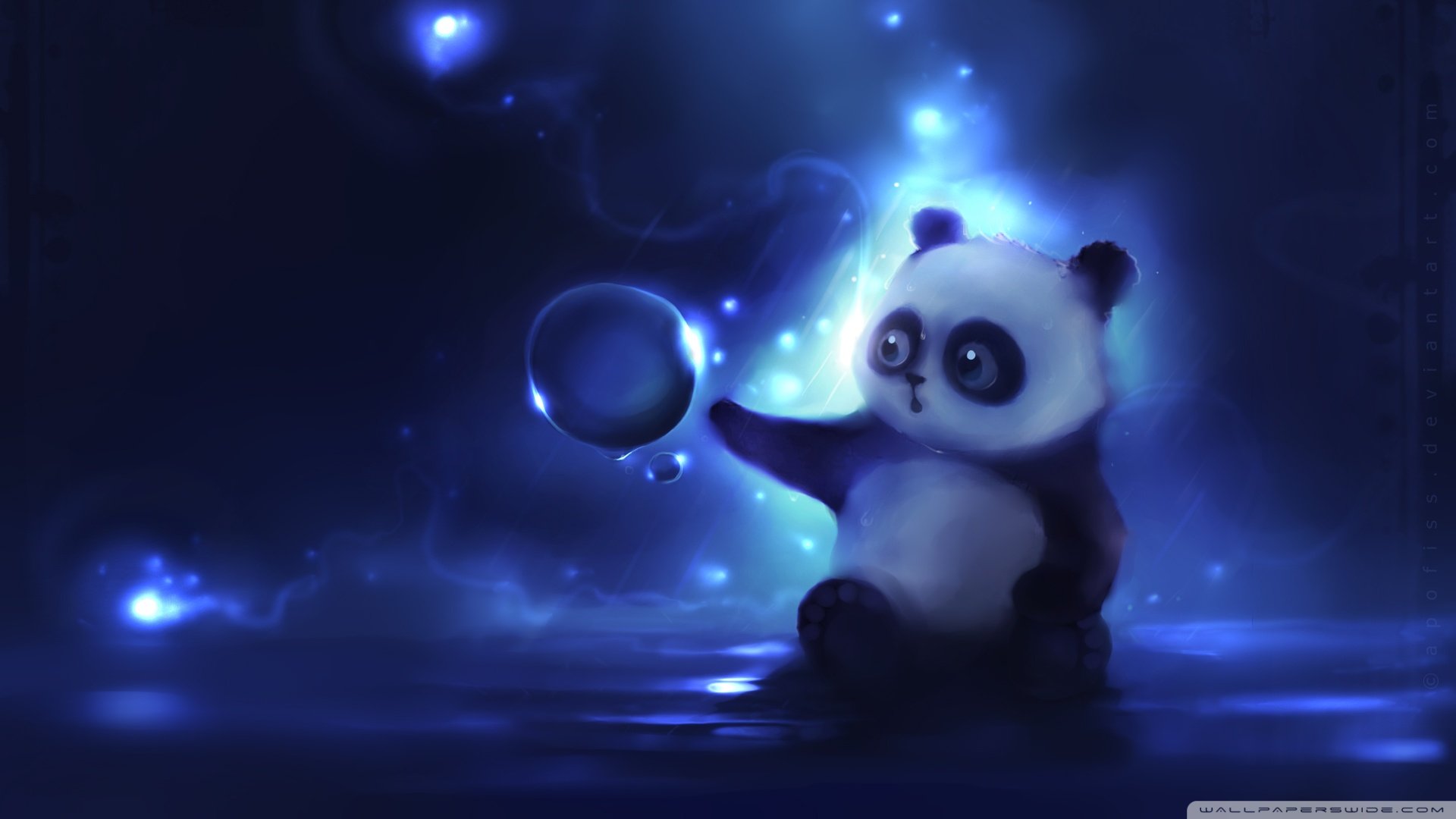 炫酷 特效 视觉艺术 设计 水彩 趣味熊猫