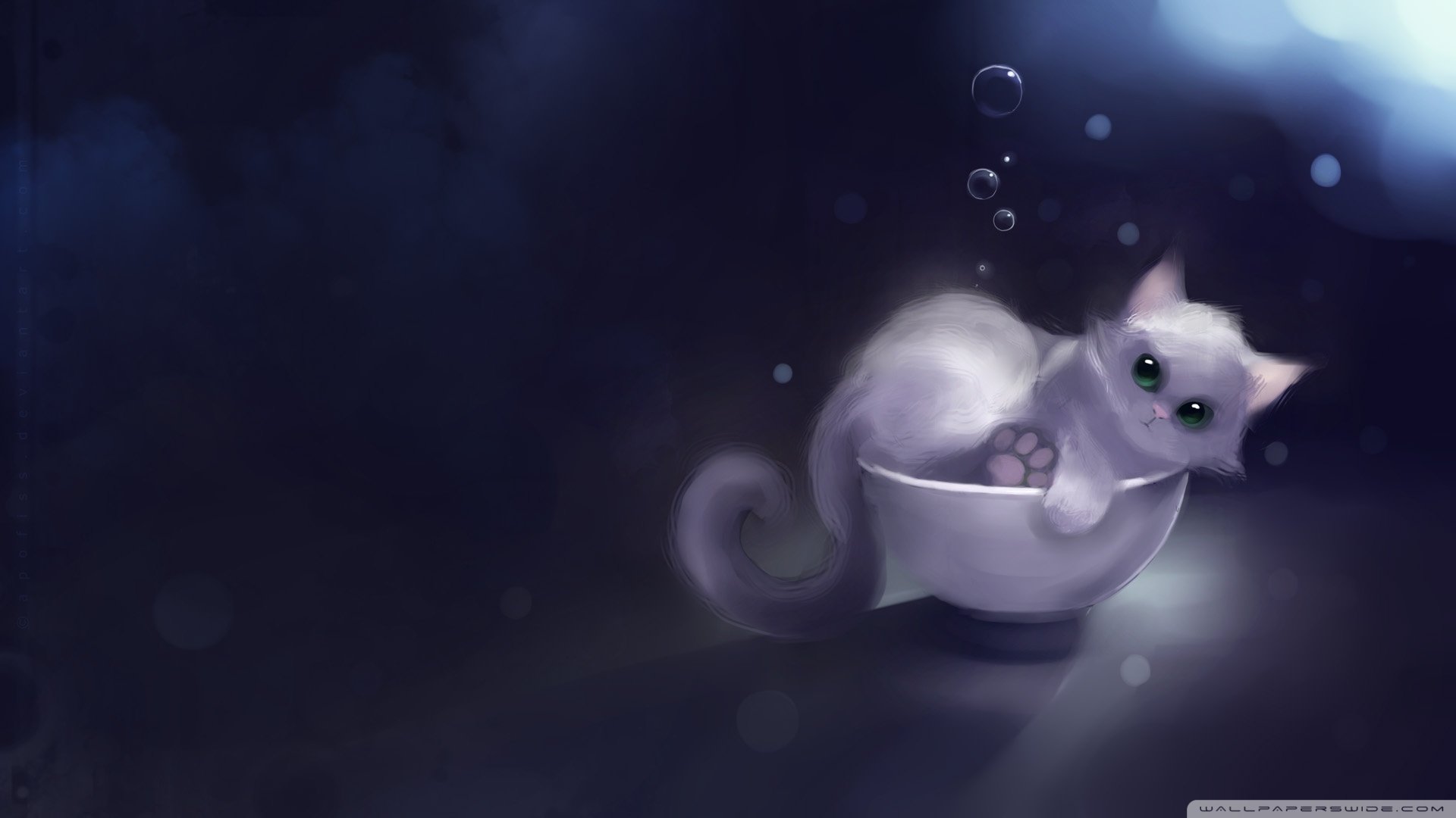 炫酷 特效 视觉艺术 设计 水彩 趣味猫