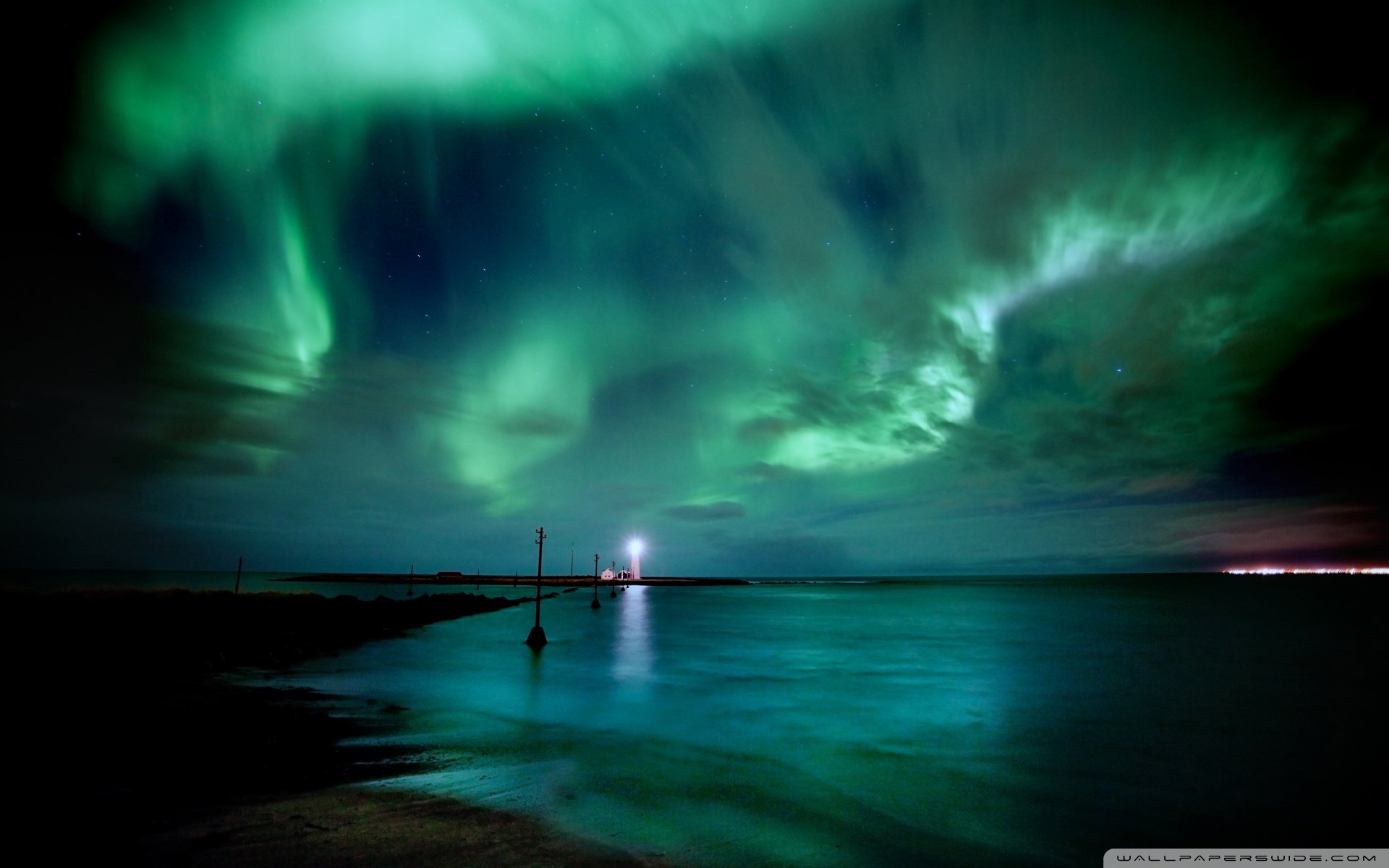 大自然 神奇 奇迹 极光 绚丽 意境  绿色 世界尽头的绚烂之美