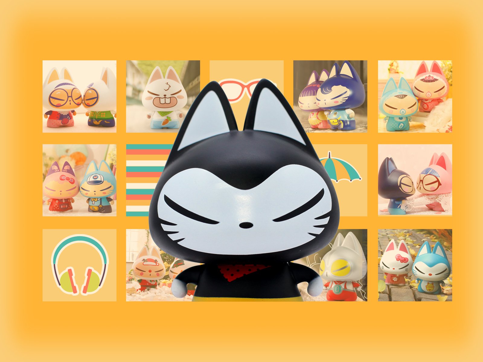 动漫 卡通 静物 拽猫 可爱