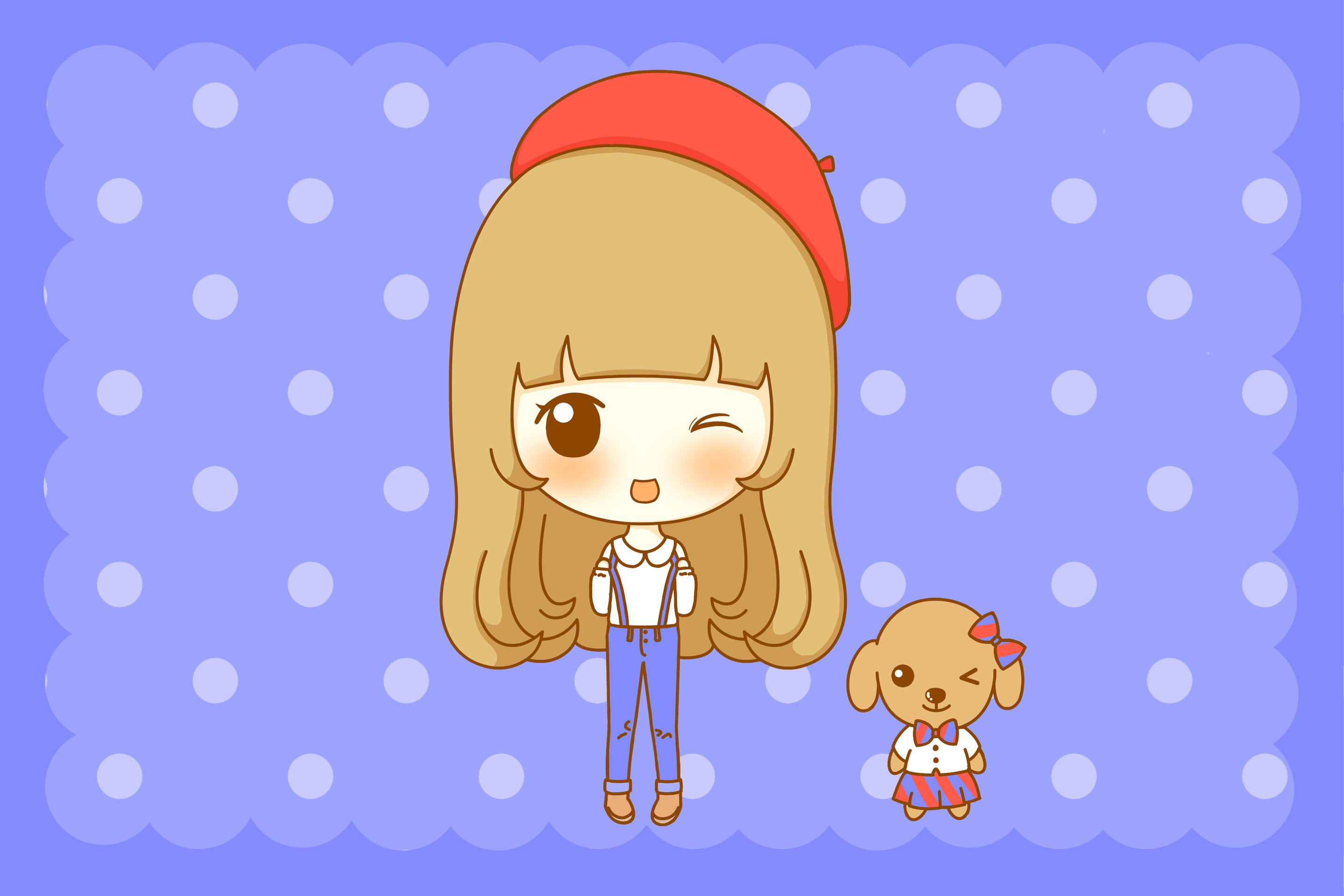 鬼鬼 鬼小妞 可爱 手绘 卡通 女孩 清新