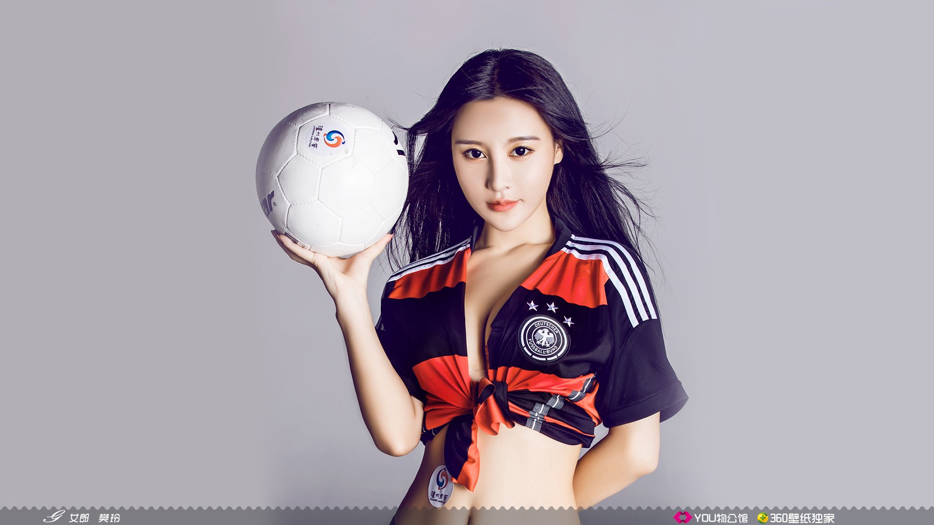 YOU物公馆  @YOU物公馆官博 美女 YOU物馆 足球宝贝 世界杯 德国队 G女郎 樊玲