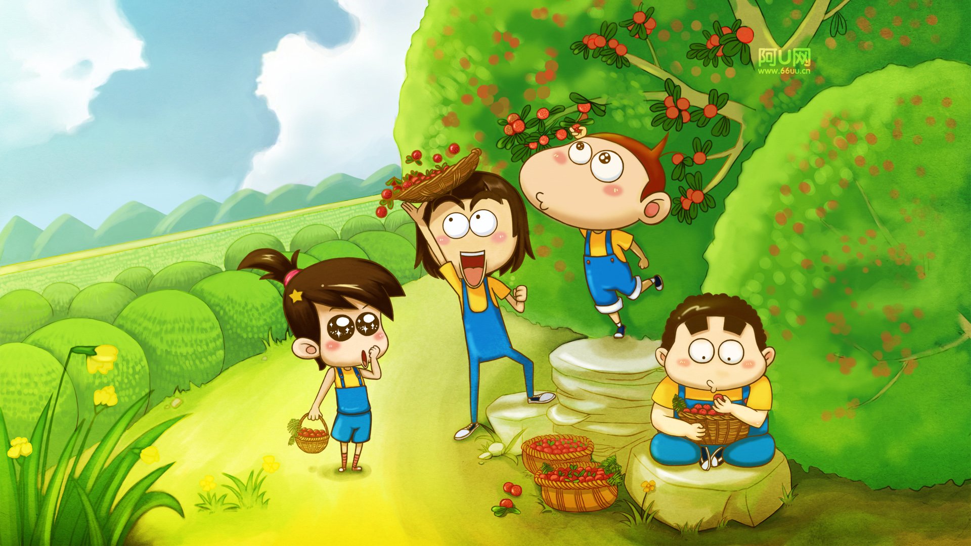 阿U 夏天 摘杨梅