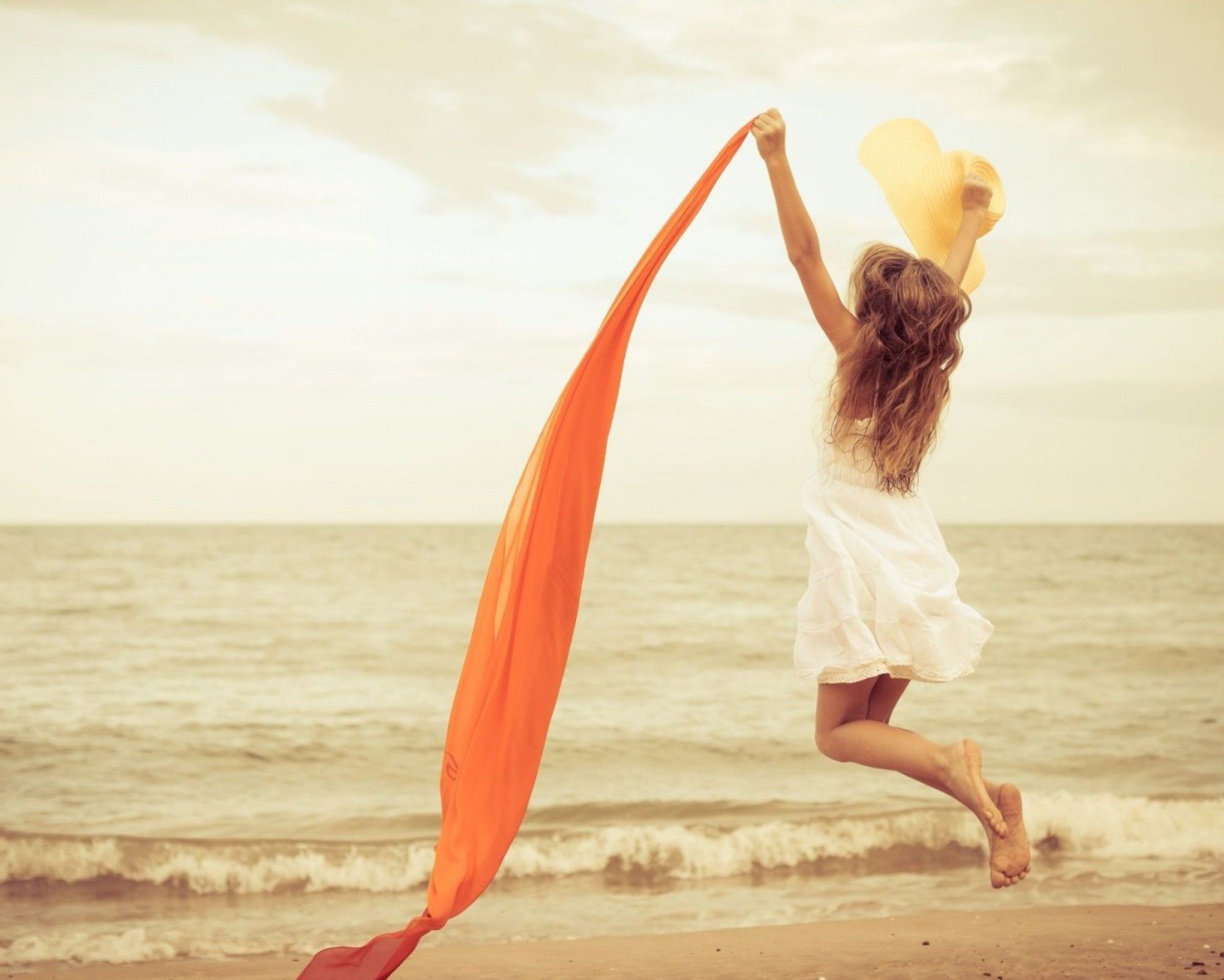 小清新 唯美 青春 美女 影子 夕阳