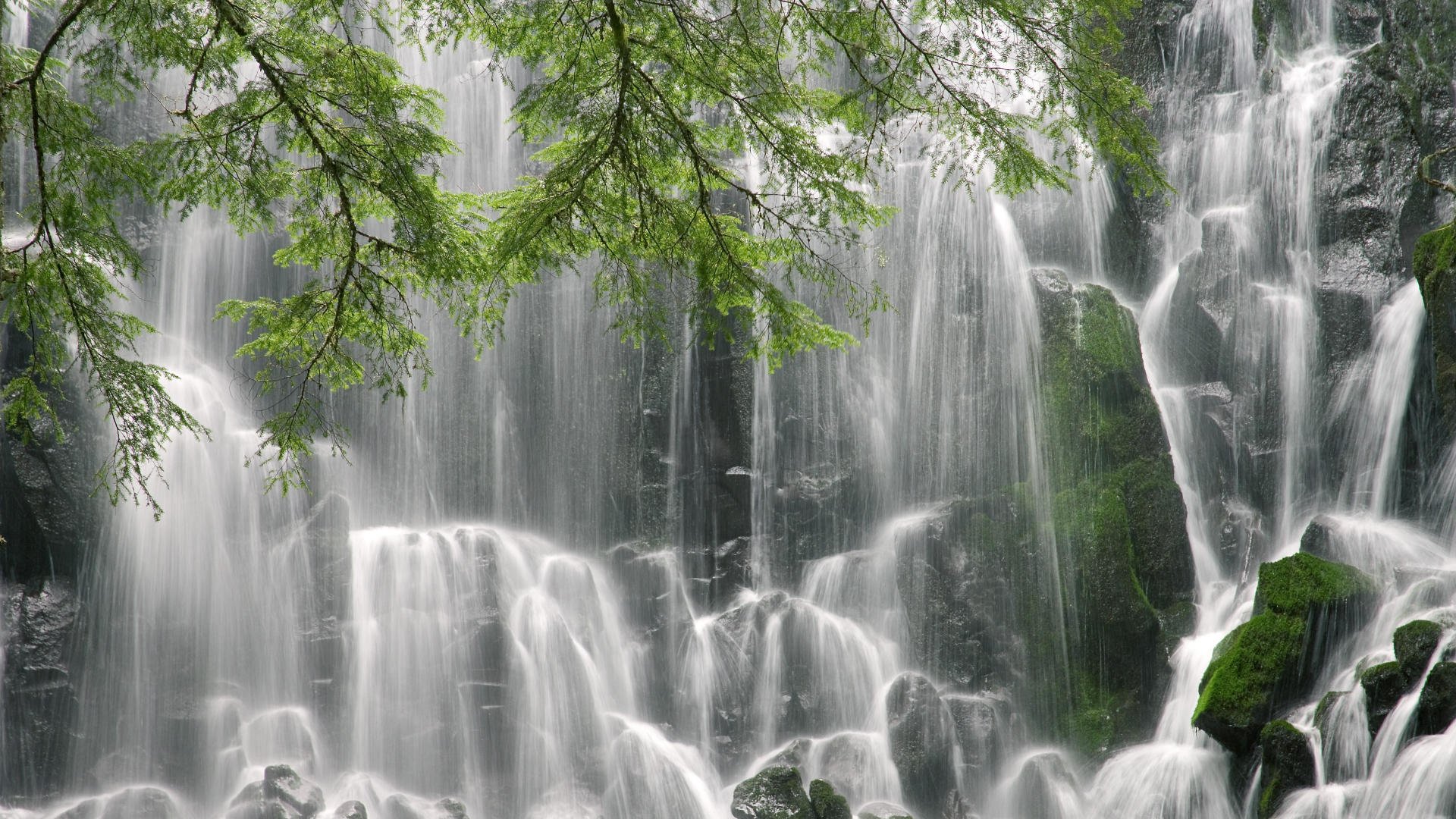 风景 自然风光 山水 瀑布 意境