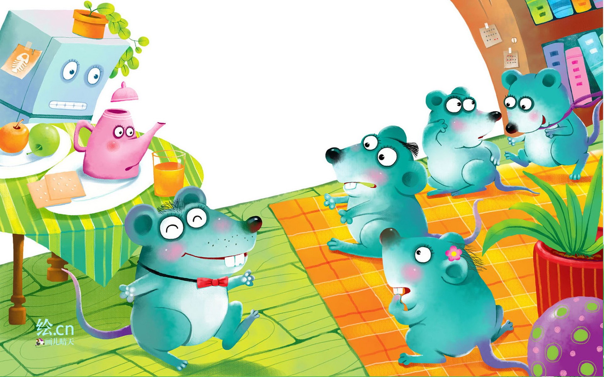 画儿晴天 童趣 手绘