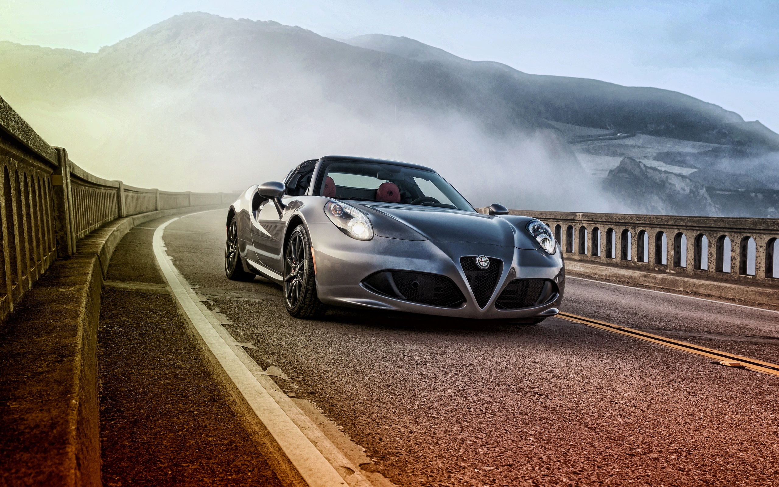 阿尔法罗密欧 4C 灰色跑车