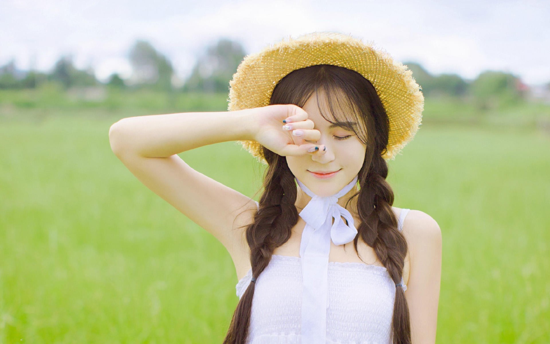 清纯 美女 气质 可爱 夏天