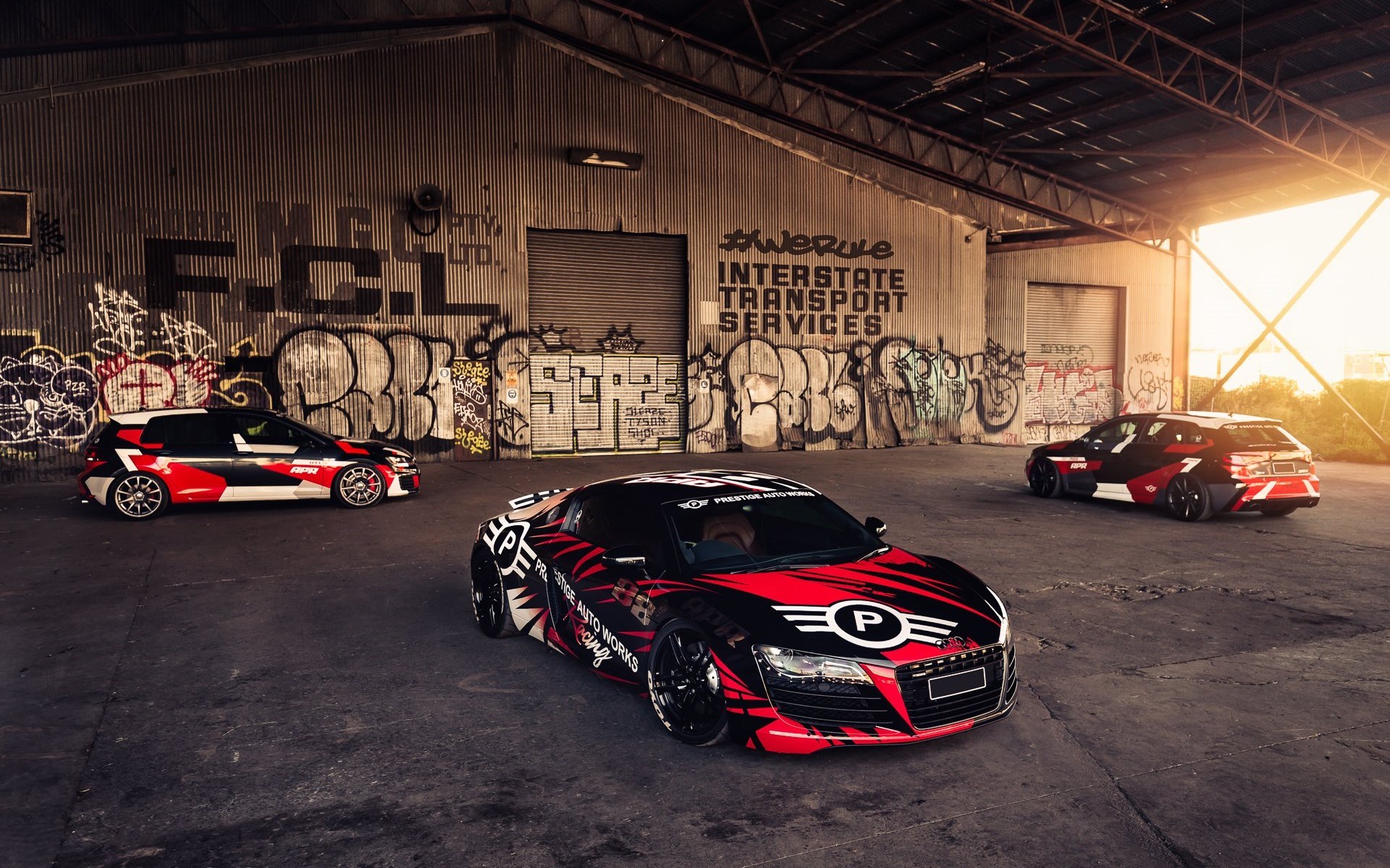 奥迪 R8 超级跑车 车身涂鸦