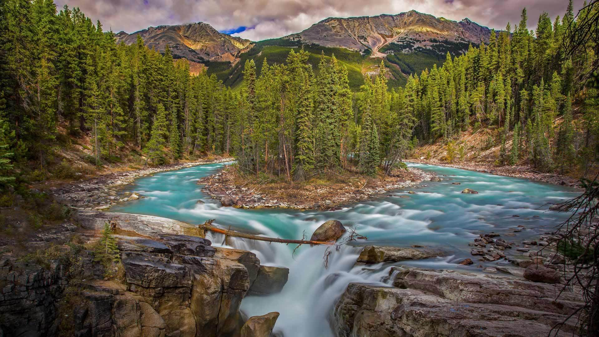 风景 树木 山脉 山川 溪流